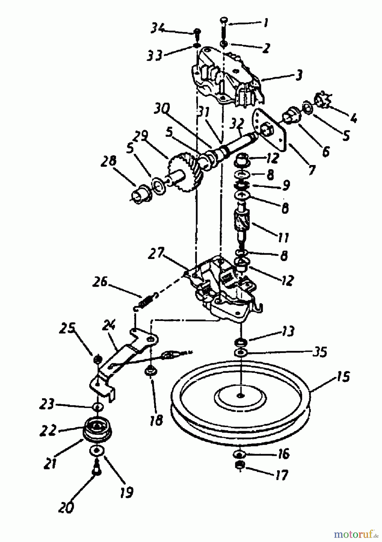 Columbia Motormäher mit Antrieb CS 53 121-476R (1991) Getriebe