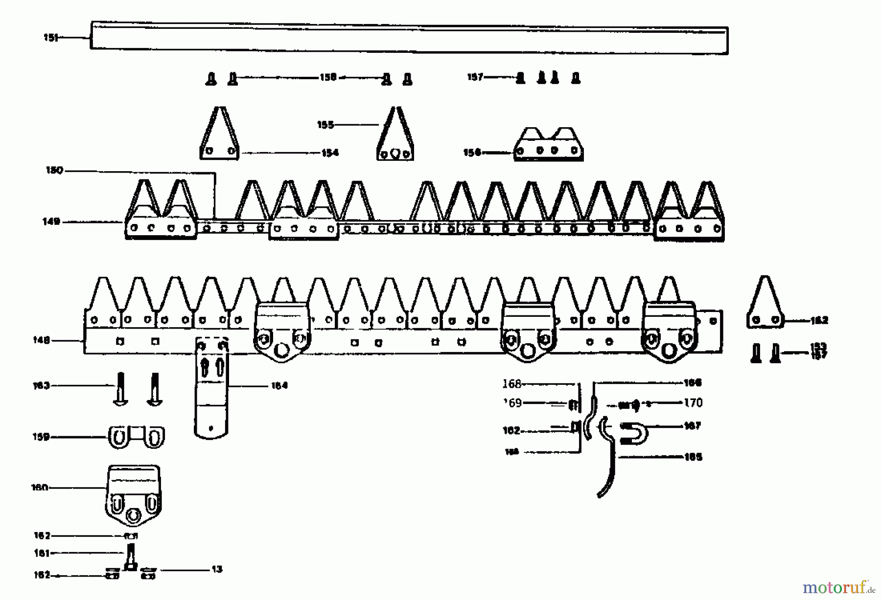  MTD Balkenmäher QUICK 105 N 181-0173  (1991) Mähbalken