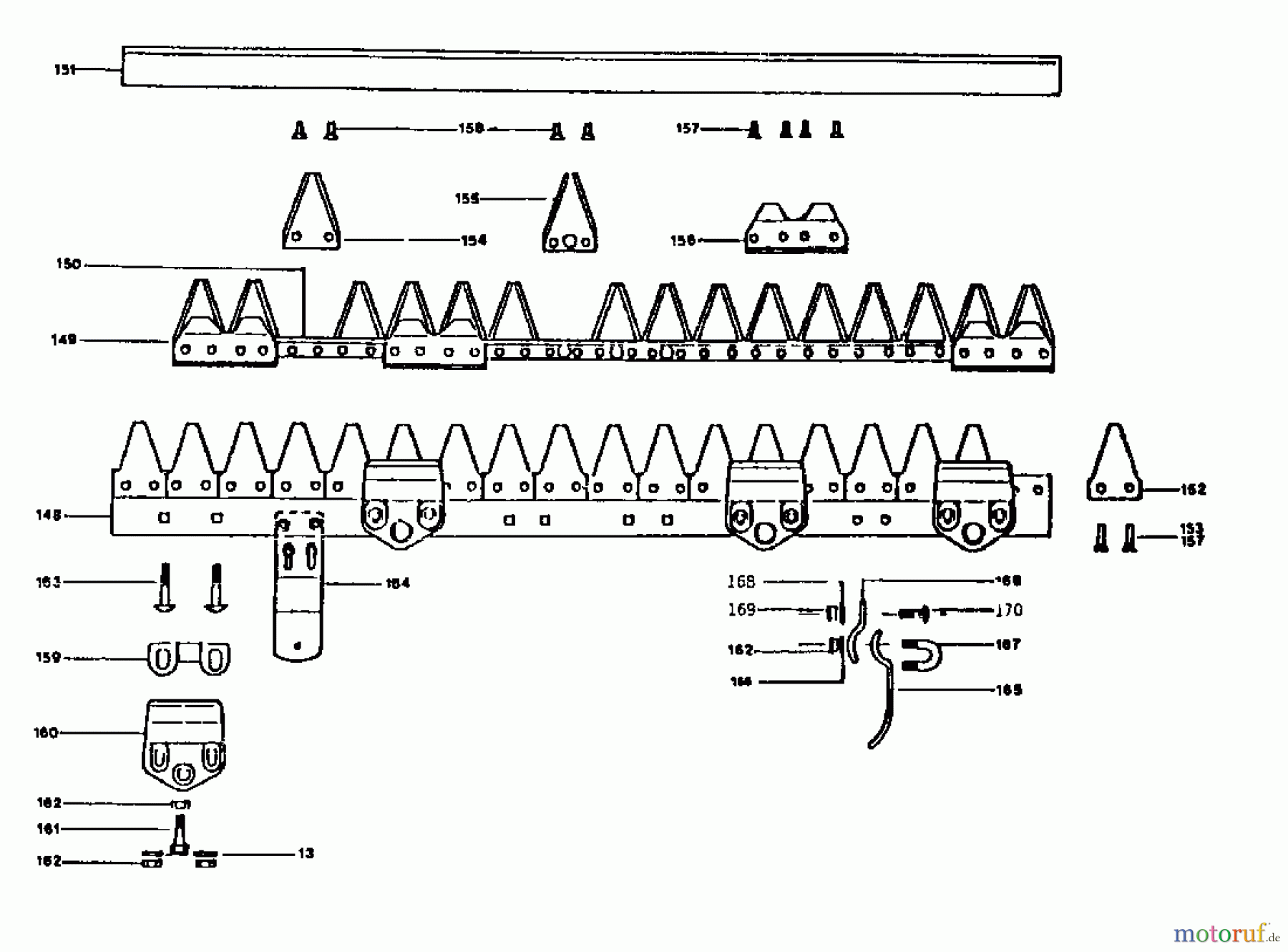  MTD Balkenmäher QUICK 105 N 181-0173  (1991) Mähbalken