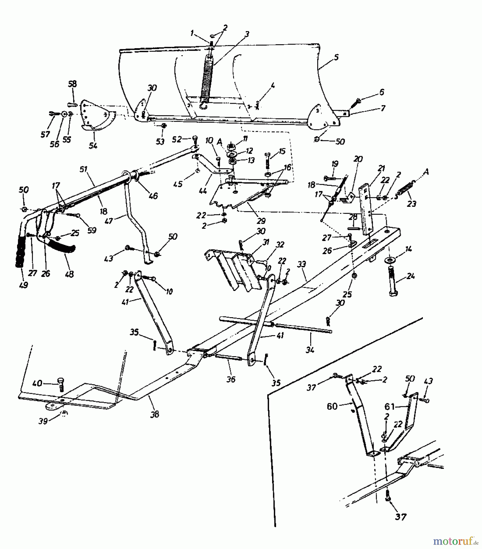 MTD Zubehör Zubehör Garten- und Rasentraktoren Räumschild für 800 Serie Kastenrahmen (48