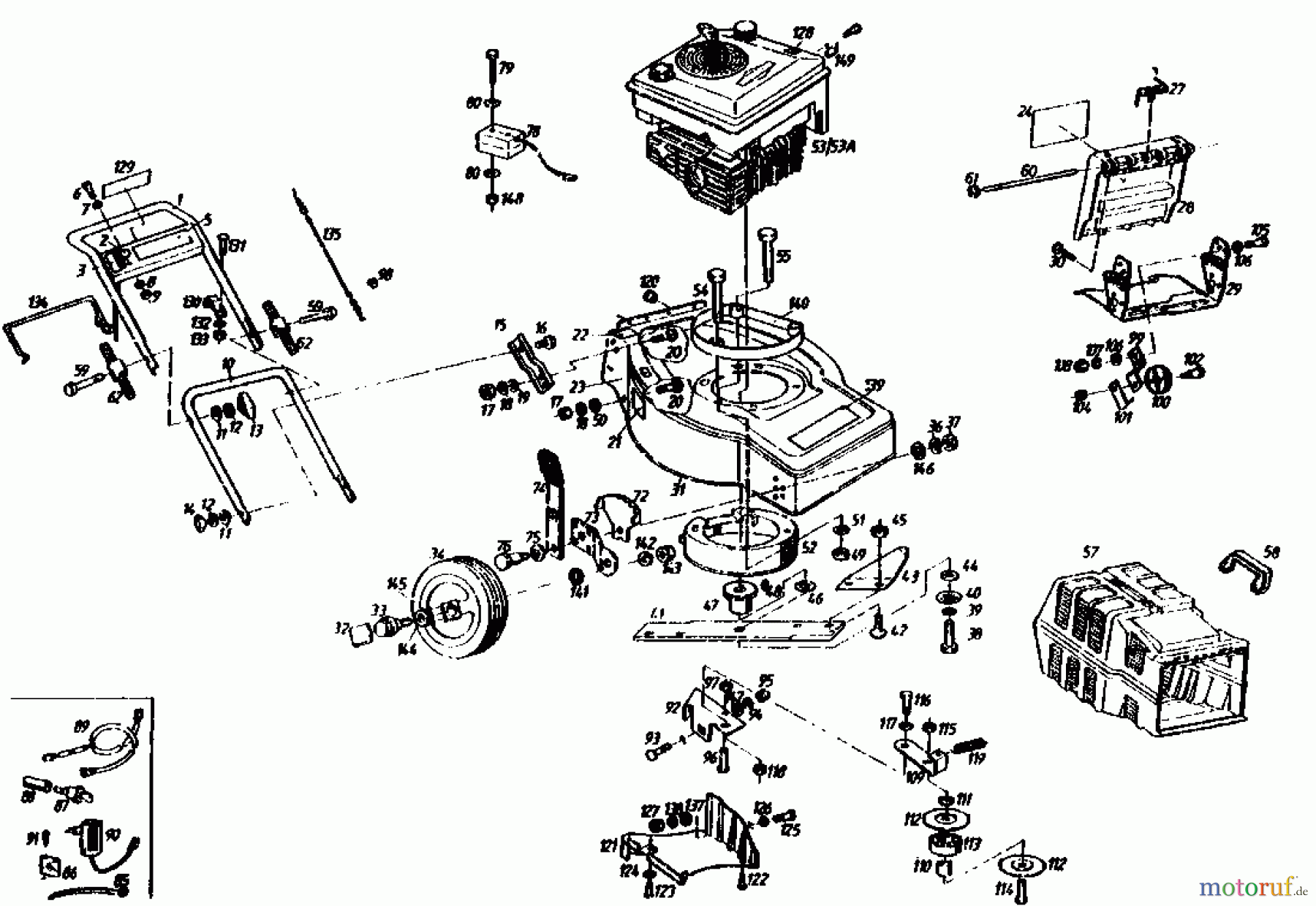Gutbrod Motormäher mit Antrieb TURBO HBSRE 04011.04 (1991) Grundgerät