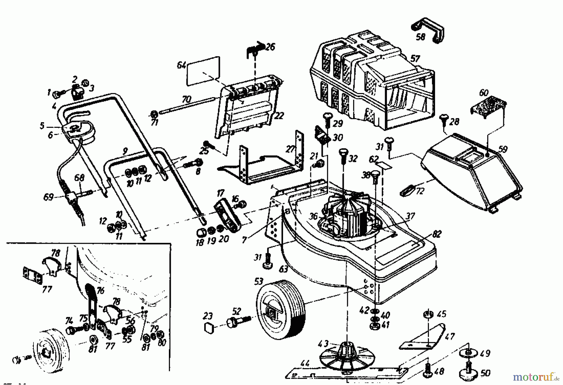 Diana Elektromäher 45 E 02881.08  (1991) Grundgerät