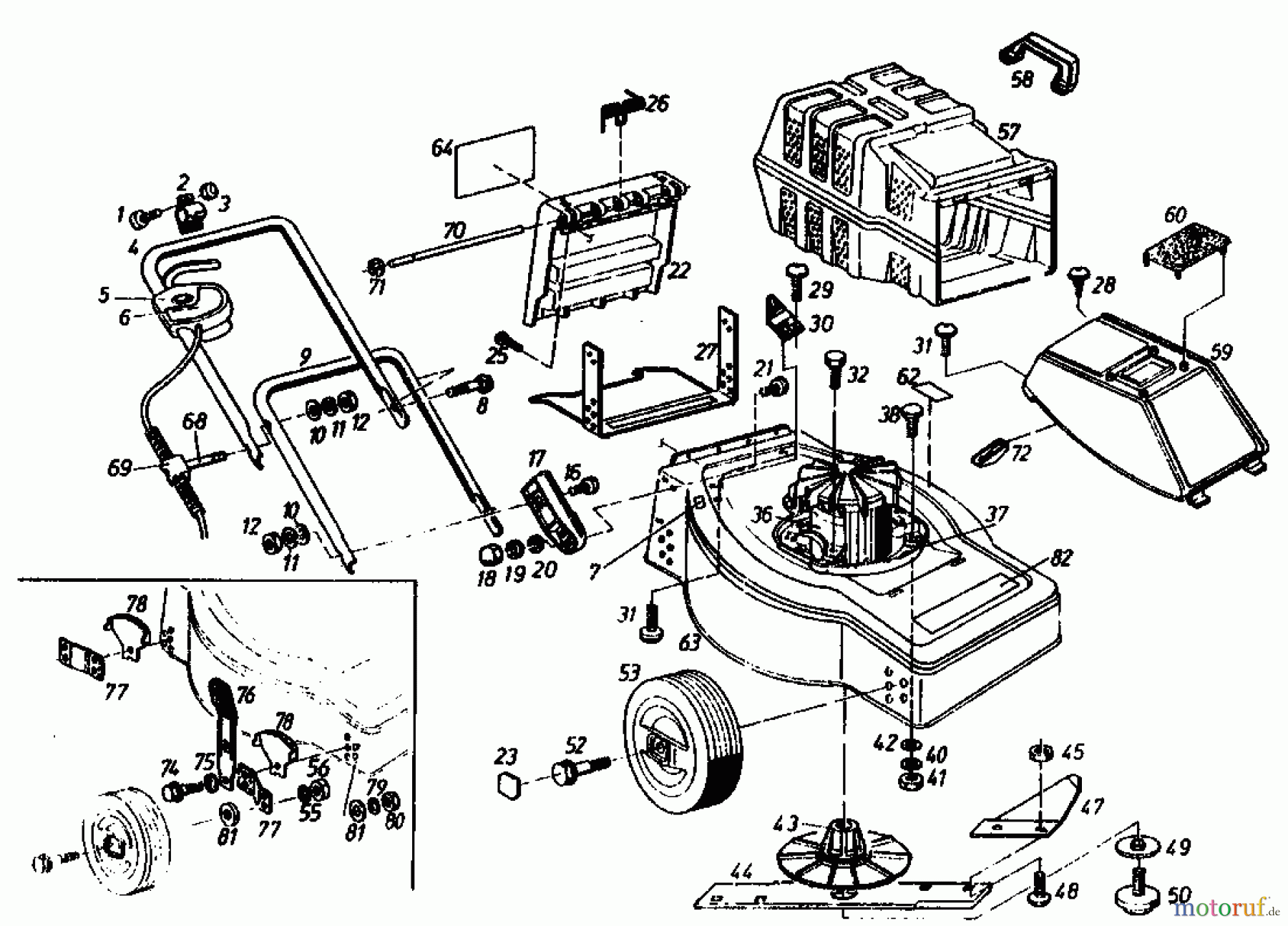 Verts Loisirs Elektromäher Loisirs 46 E 02881.09 (1991) Grundgerät