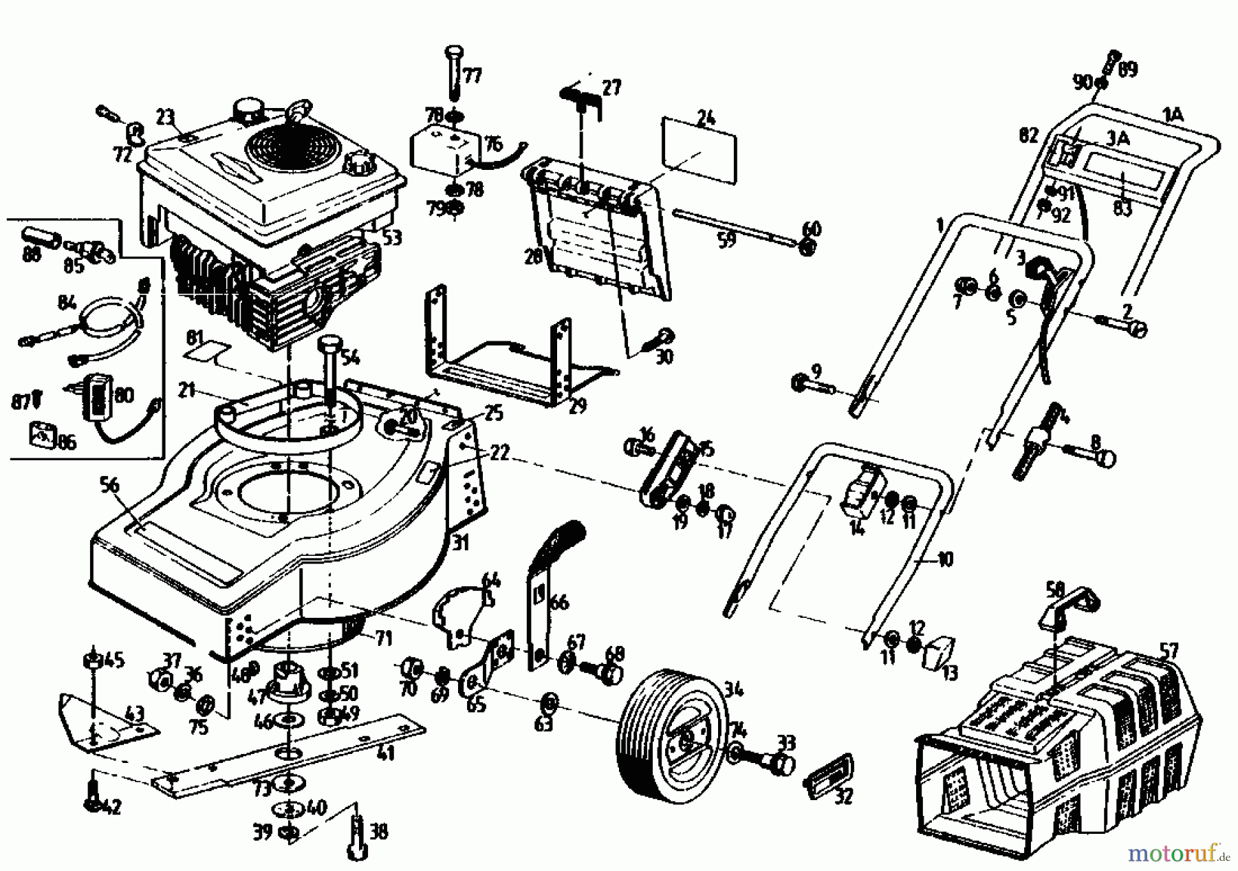 Gutbrod Motormäher TURBO HBSE 02893.07  (1991) Grundgerät