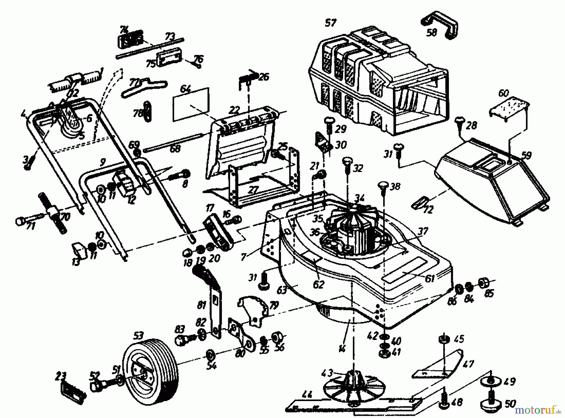 Gutbrod Elektromäher TURBO HE 02899.04 (1991) Grundgerät