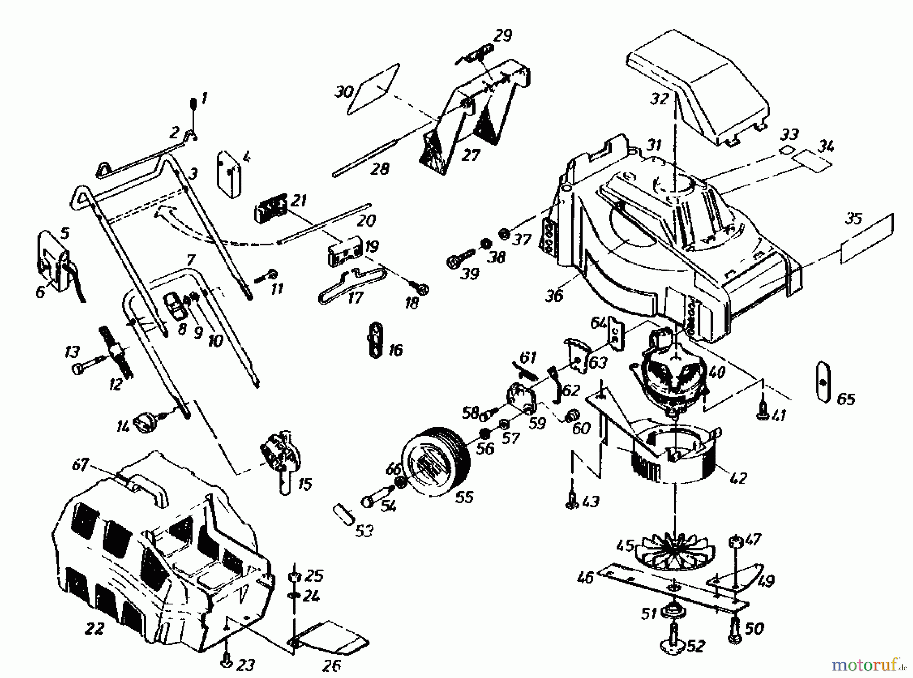 Gutbrod Elektromäher HE 40 LS 02653.02 (1991) Grundgerät