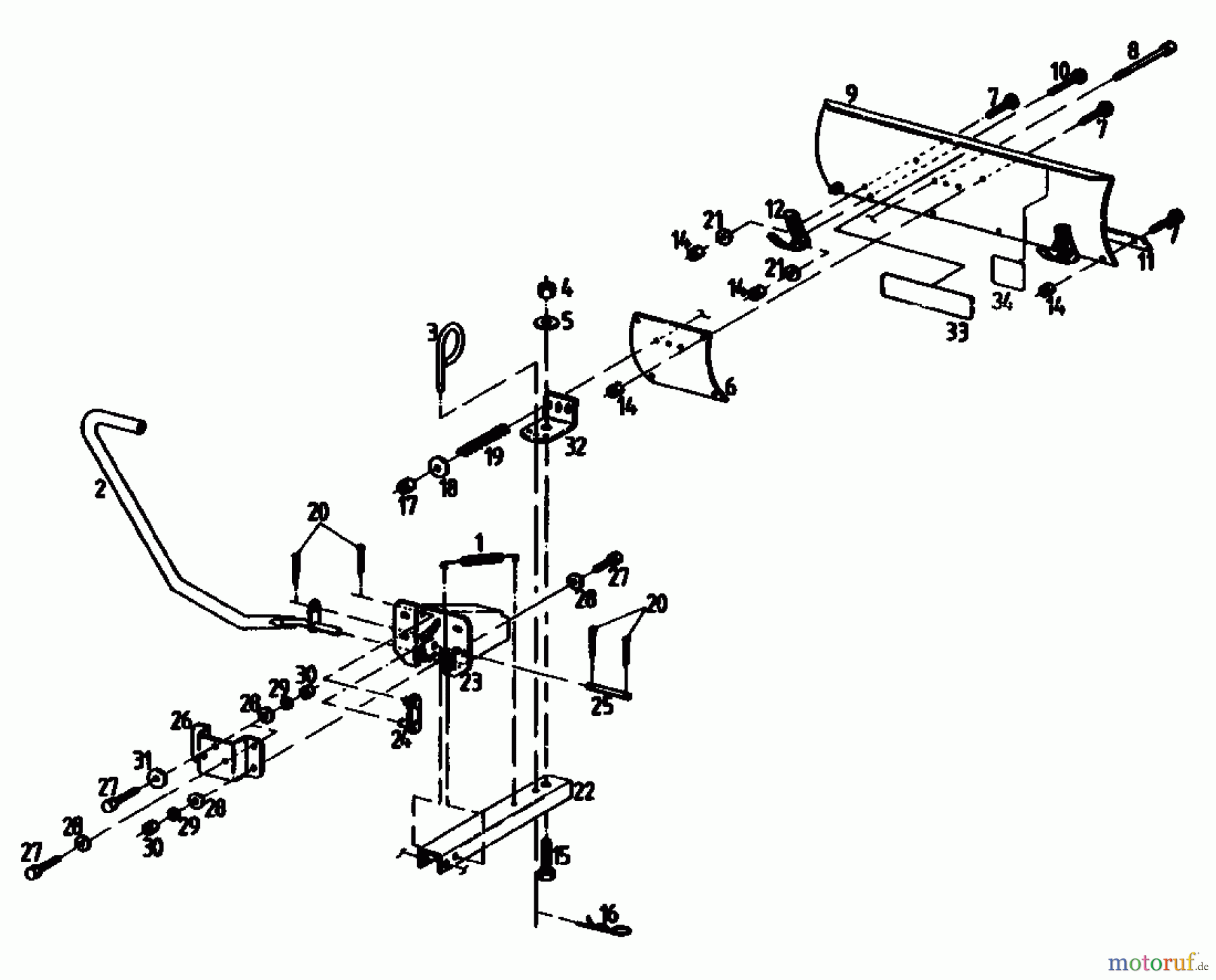  MTD Zubehör Zubehör Garten- und Rasentraktoren Räumschild RS 110 04012.01  (1991) Räumschild