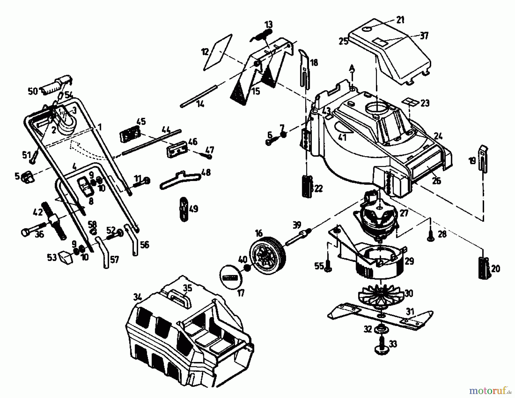 Gutbrod Elektromäher HE 40 Edition line 02806.04 (1992) Grundgerät