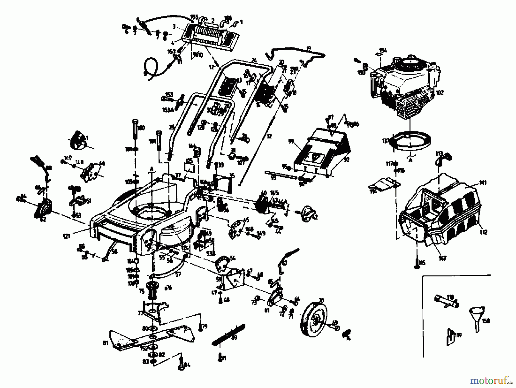 Gutbrod Motormäher mit Antrieb HB 47 R-4 BS 04001.01 (1992) Grundgerät