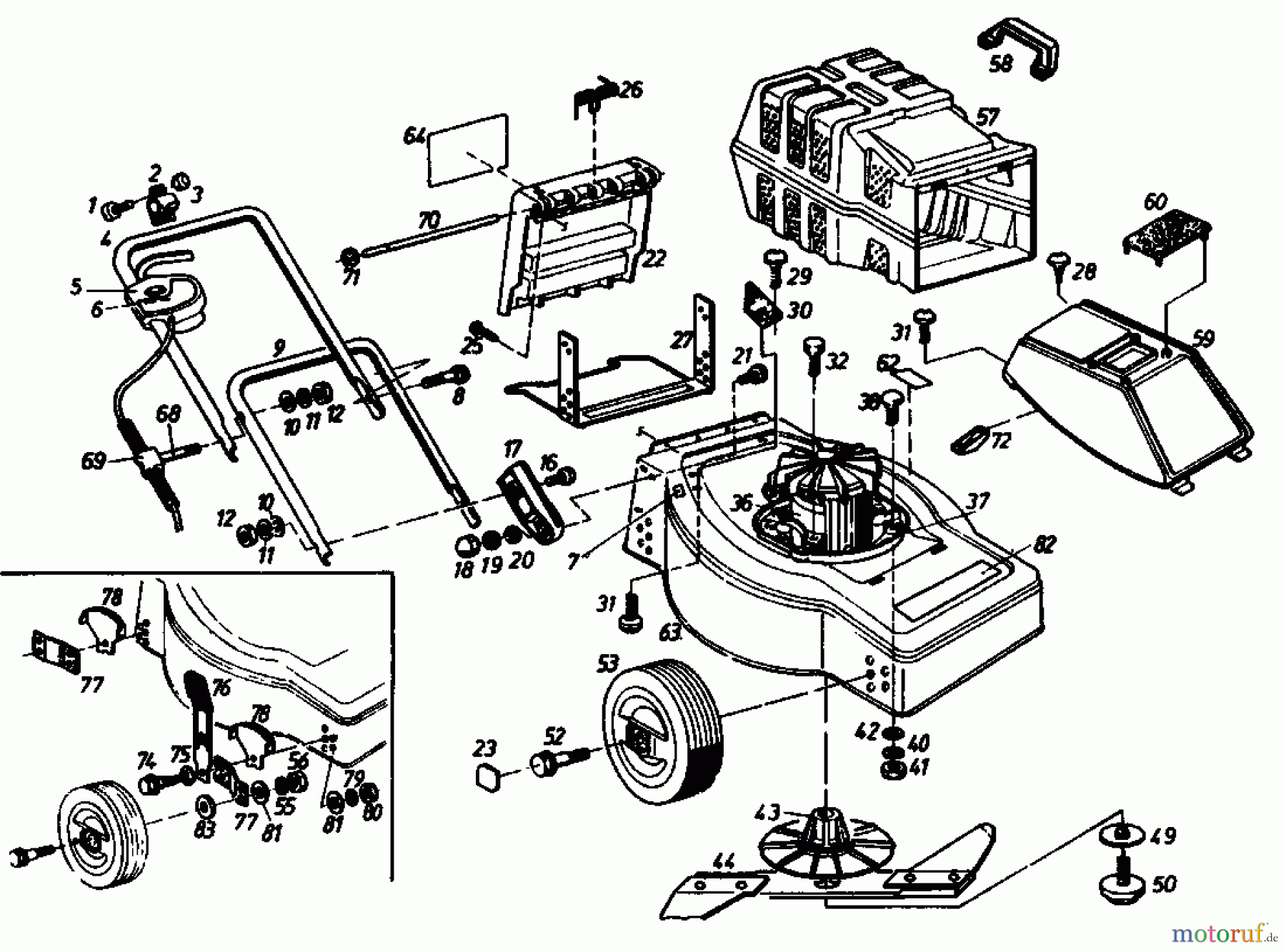  Diana Elektromäher 45 E 02881.08  (1992) Grundgerät