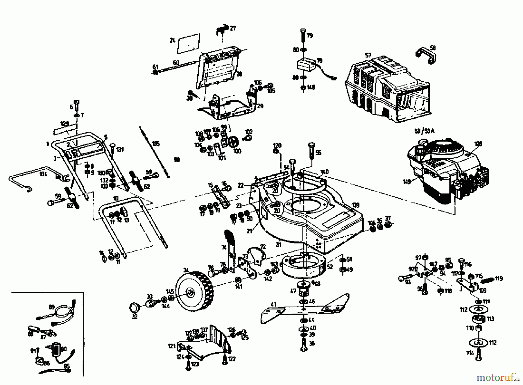 Gutbrod Motormäher mit Antrieb TURBO HBSRE 04011.04 (1992) Grundgerät