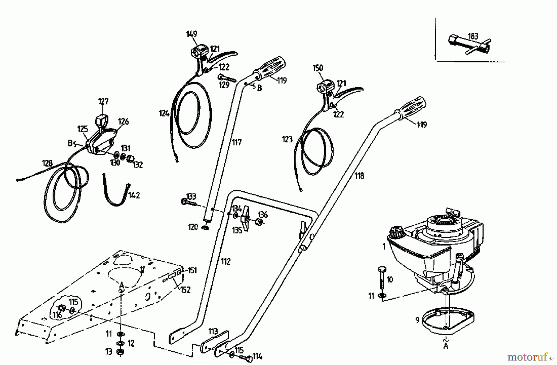 Gutbrod Balkenmäher BM 700 07510.04 (1993) Holm
