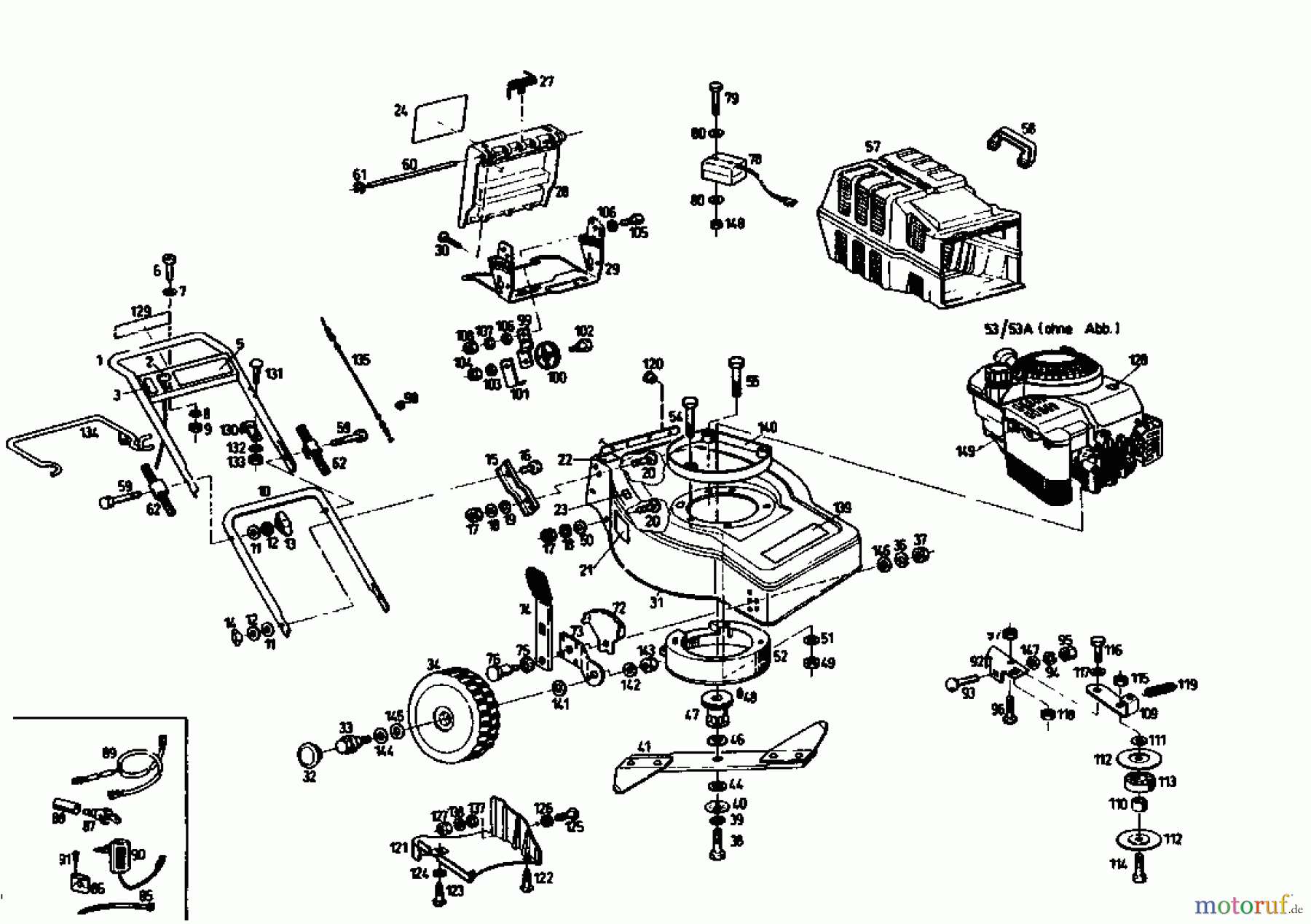  Gutbrod Motormäher mit Antrieb TURBO HBSRE 04011.04  (1993) Grundgerät
