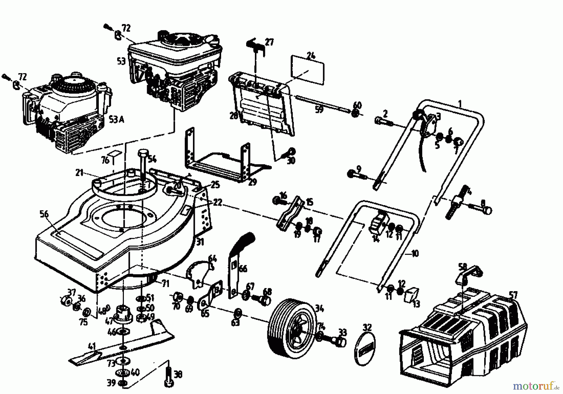 Gutbrod Motormäher TURBO HBS 02894.03 (1993) Grundgerät
