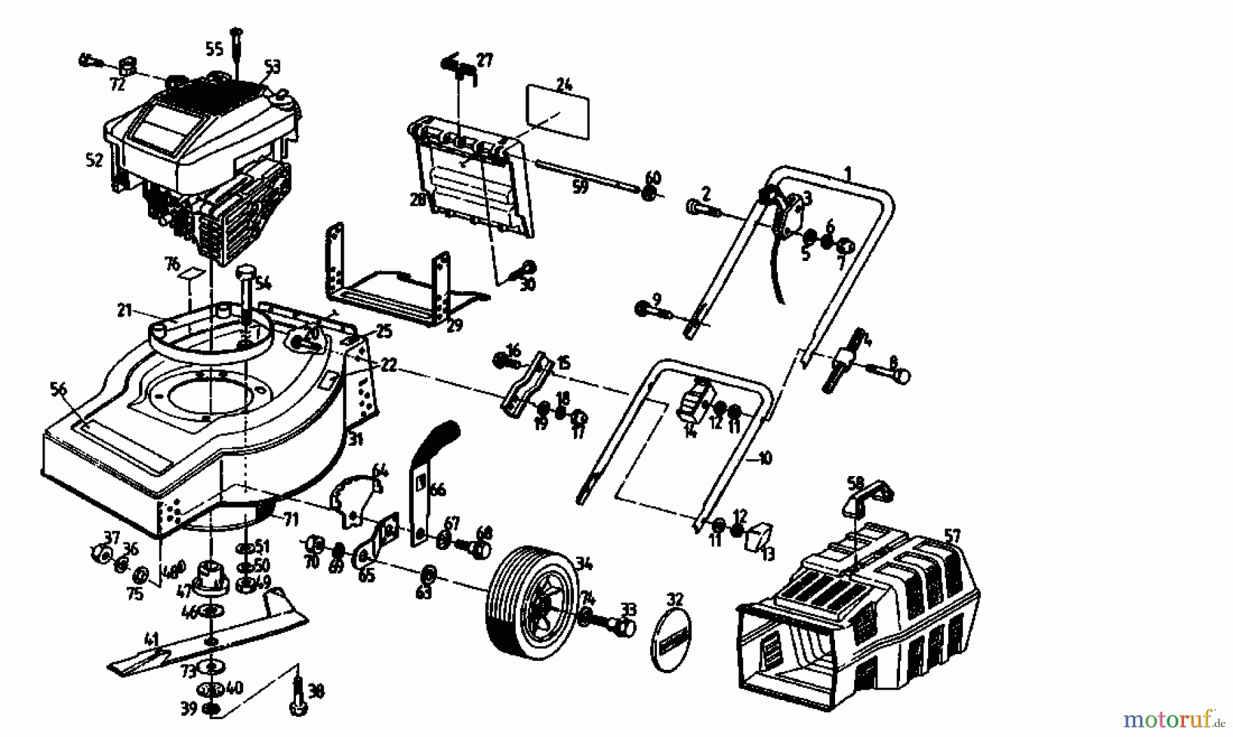 Gutbrod Motormäher TURBO HBS 02894.05 (1993) Grundgerät