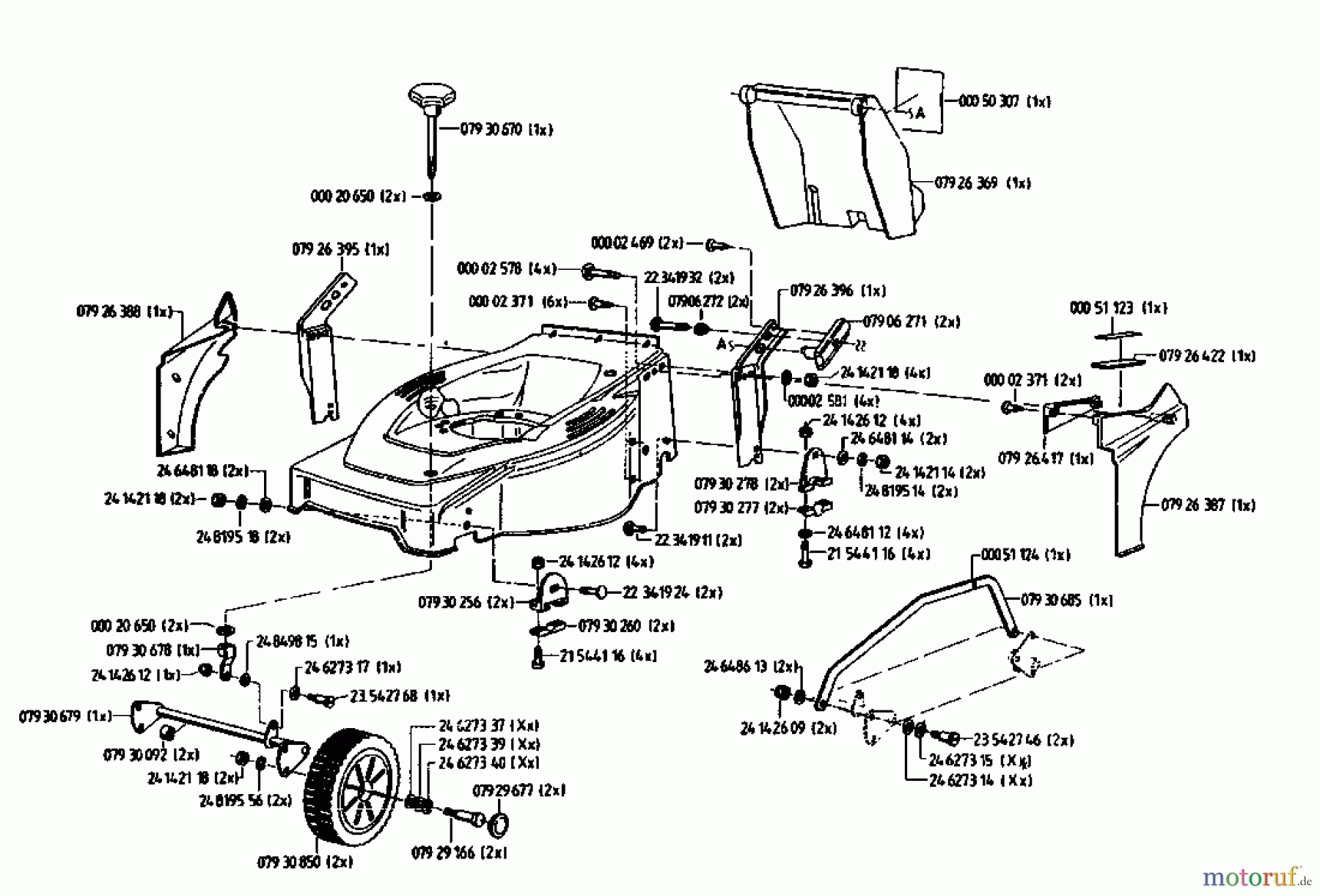 Gutbrod Motormäher mit Antrieb HB 48 RL 02815.01 (1994) Grundgerät