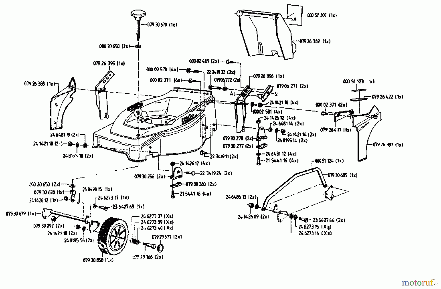Gutbrod Motormäher mit Antrieb HB 48 REL 02815.02 (1993) Grundgerät