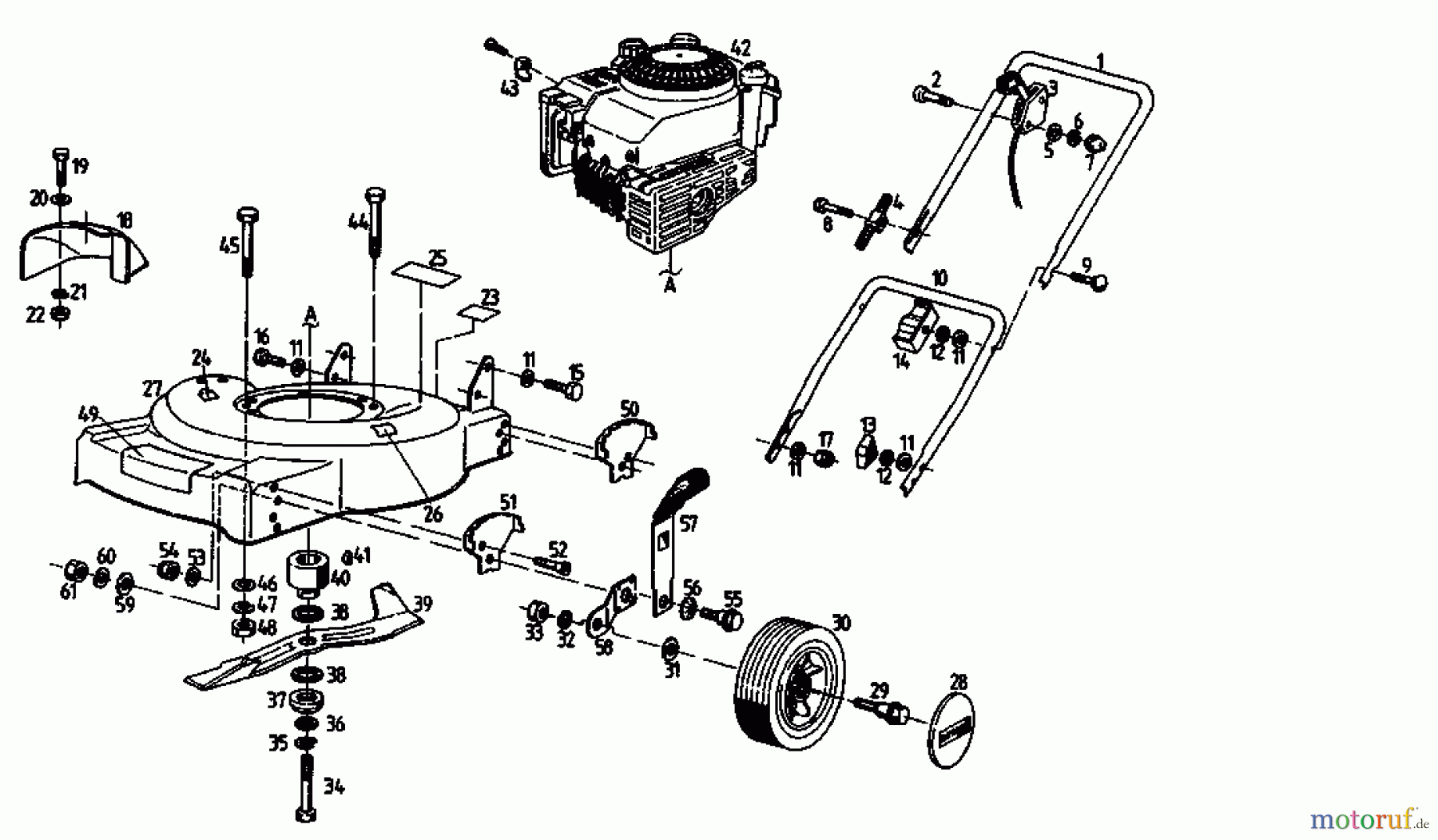Gutbrod Motormäher TURBO SBS-48 02670.03 (1993) Grundgerät