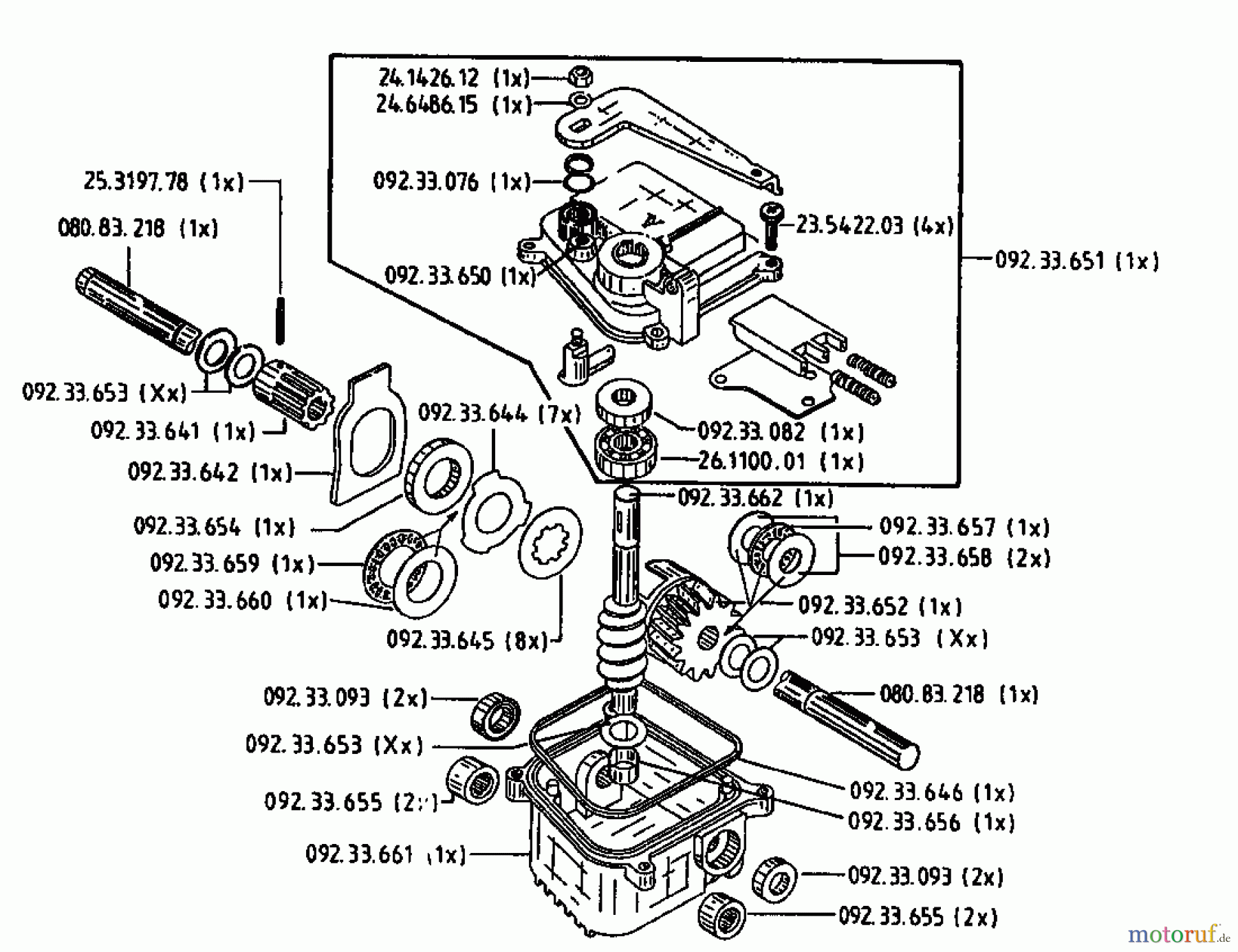 Gutbrod Balkenmäher BM 700 07510.04 (1993) Getriebe