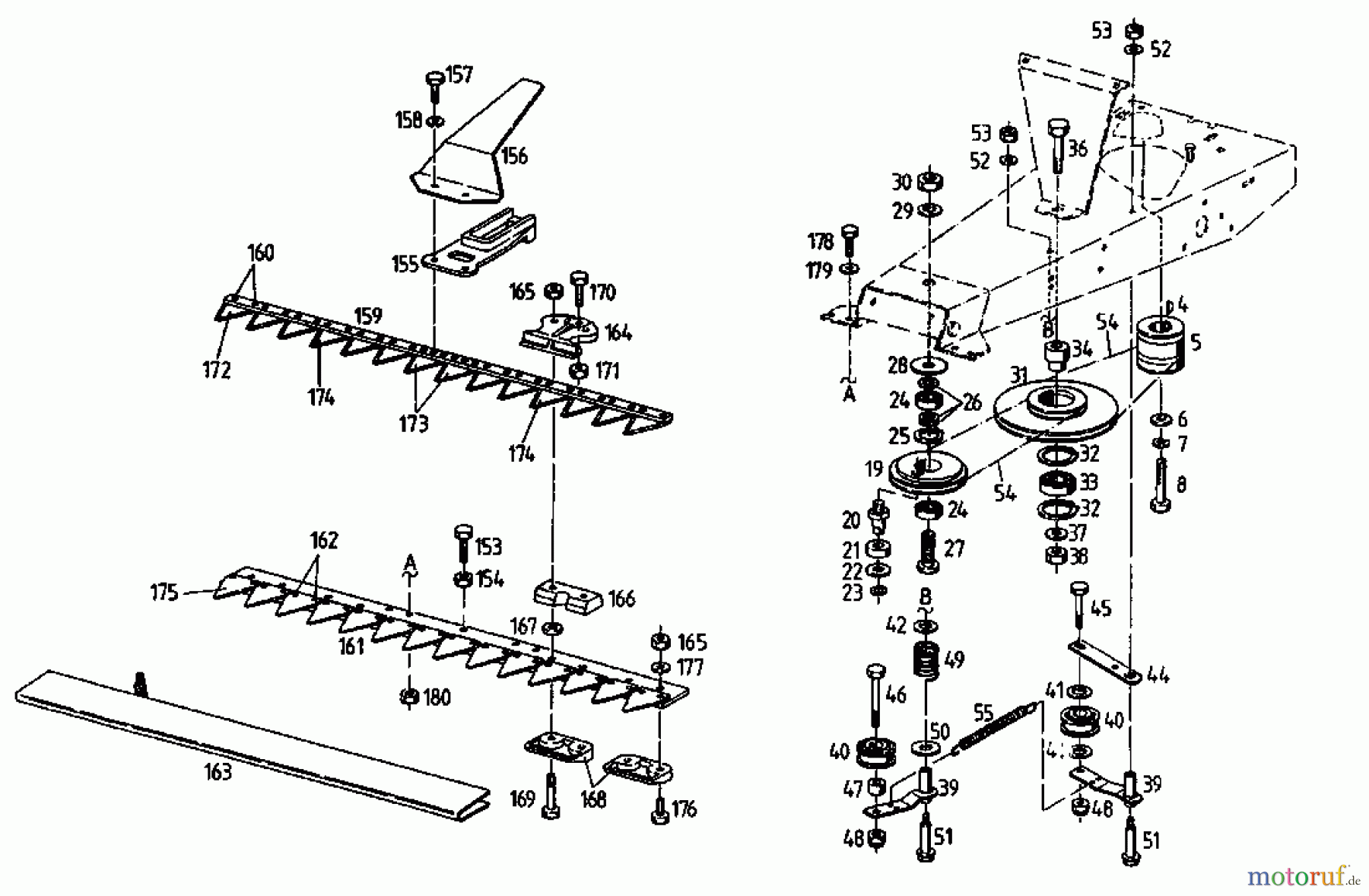 Gutbrod Balkenmäher BM 700 07510.04 (1993) Mähantrieb, Mähbalken