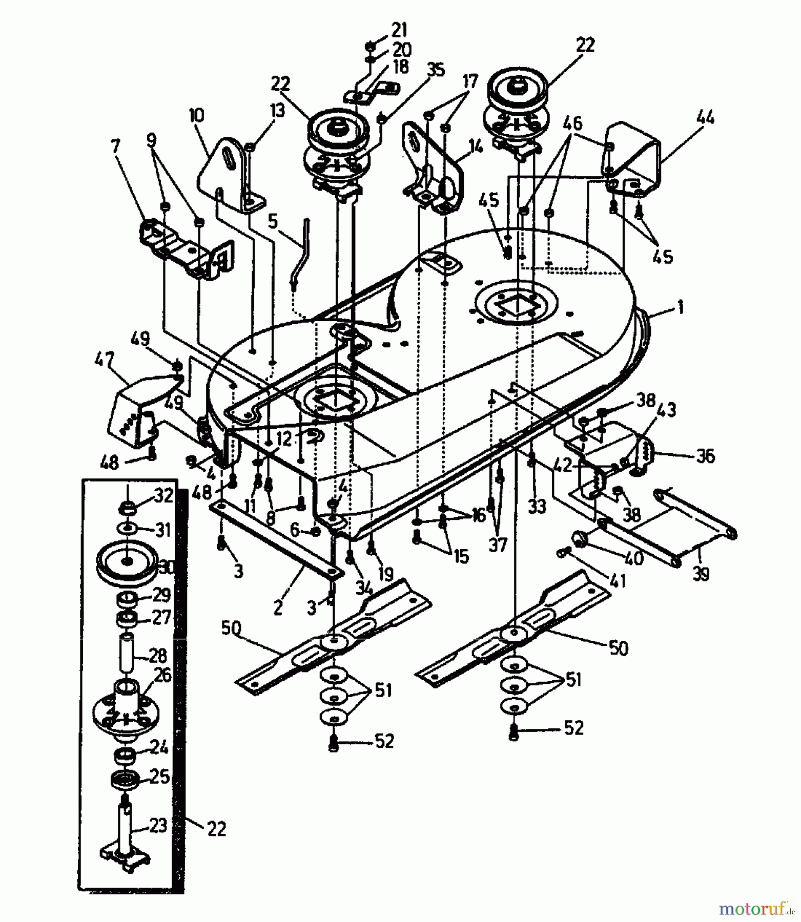 Gutbrod Rasentraktoren RSB 100-12 04015.02 (1993) Mähwerk 100cm