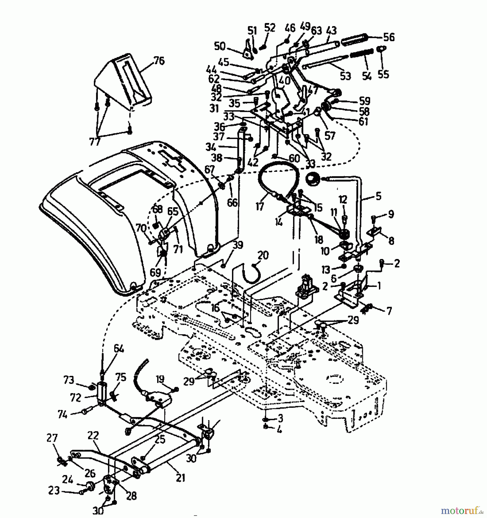 Gutbrod Rasentraktoren RSB 100-12 04015.02 (1993) Mähwerksaushebung