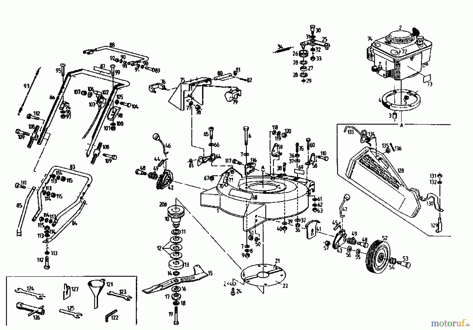 Gutbrod Motormäher mit Antrieb MS 482 PR 04016.03 (1993) Grundgerät