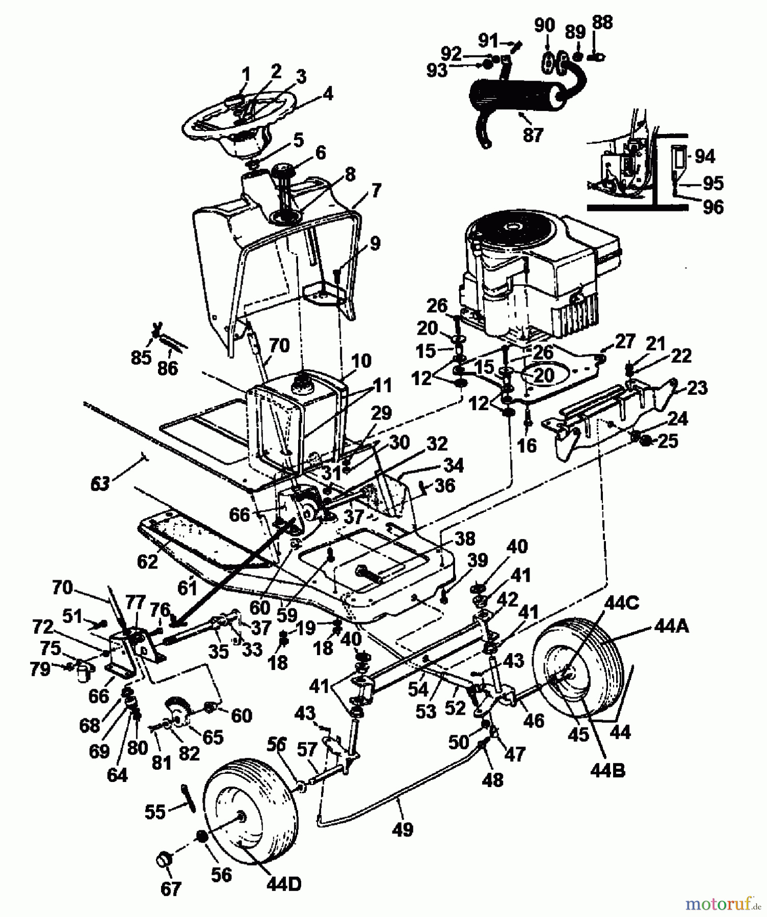 Columbia Rasentraktoren RD 11/660 133C524A626  (1993) Vorderachse