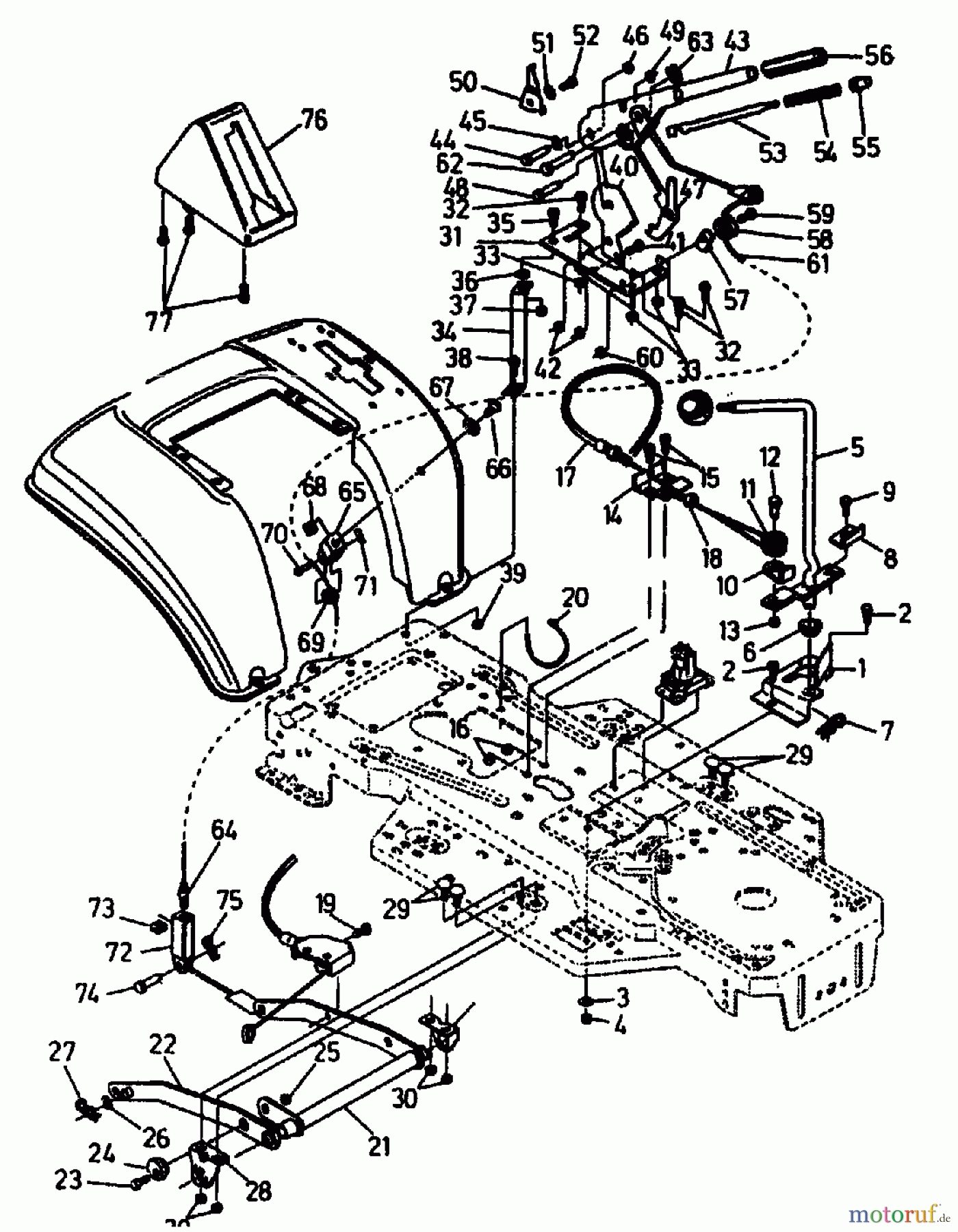  Gutbrod Rasentraktoren RSB 100-12 00097.05  (1994) Mähwerksaushebung