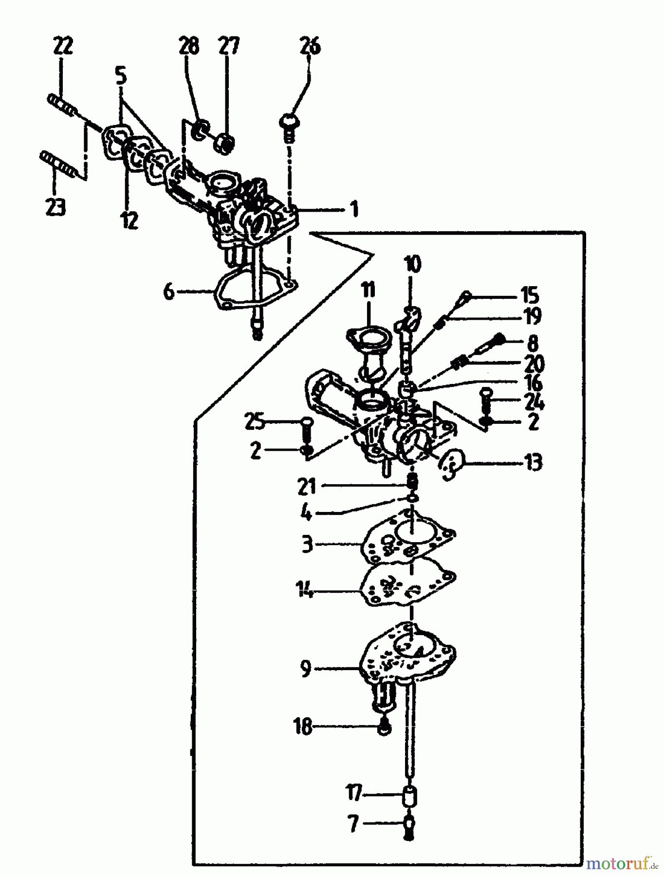  Gutbrod Balkenmäher BM 107 07517.03  (1994) Vergaser