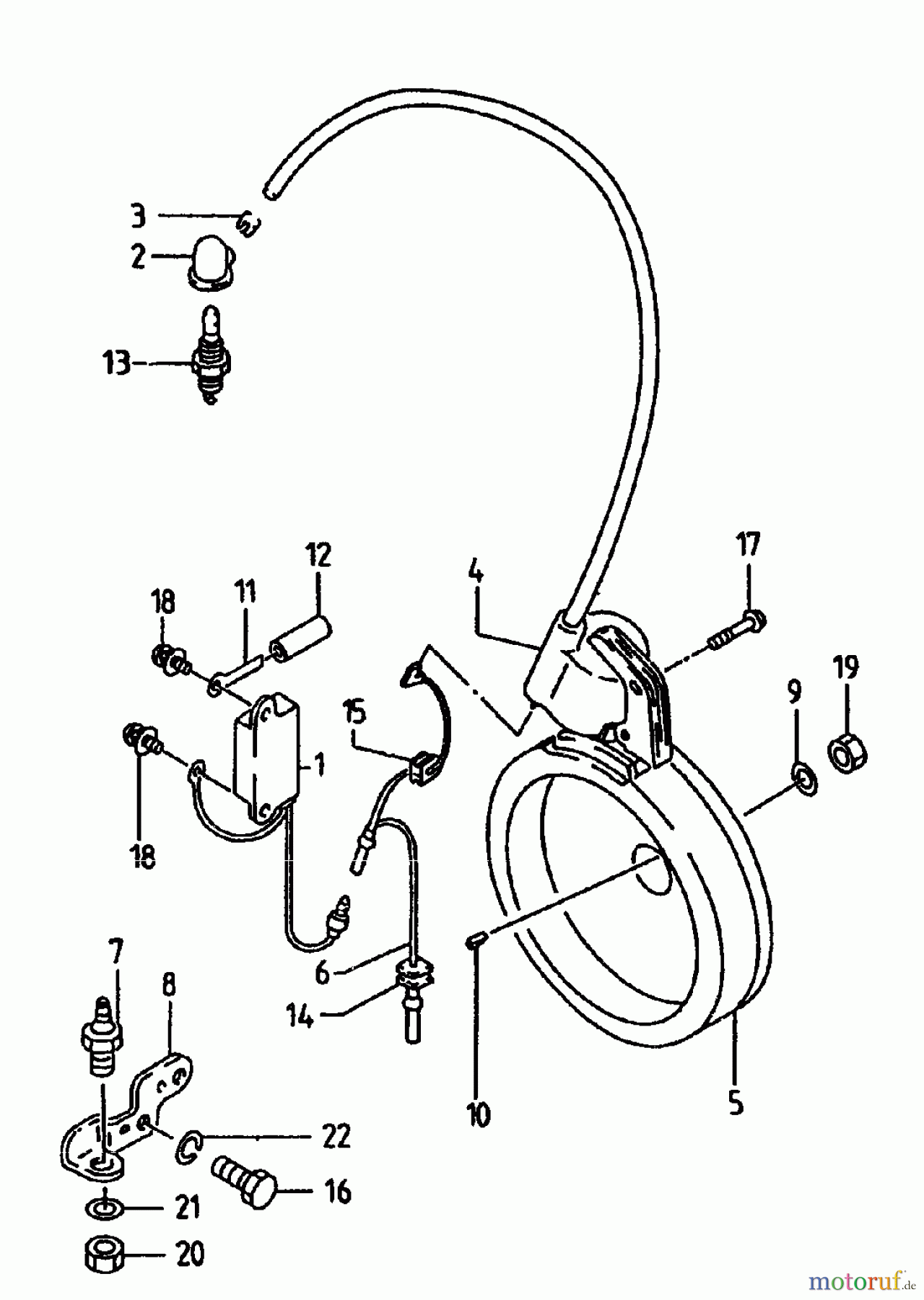  Gutbrod Balkenmäher BM 107 07517.03  (1994) Schwungrad, Zündanlage
