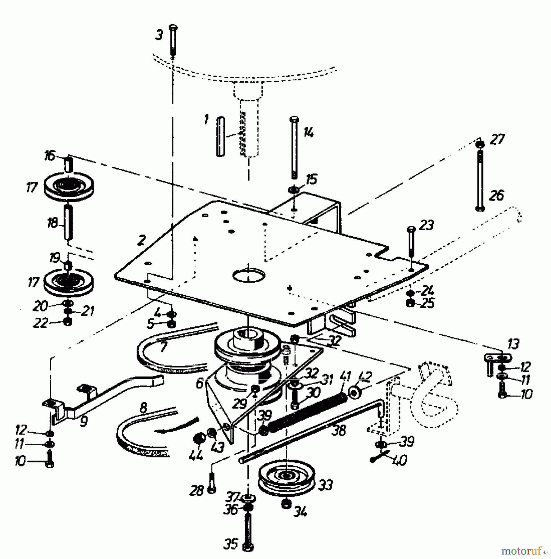  Gutbrod Rasentraktoren Sprint 1002 E 02840.08  (1994) Fahrantrieb, Mähantrieb