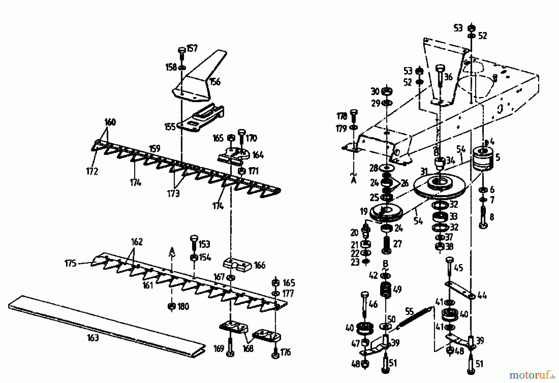  Gutbrod Balkenmäher BM 700 07510.04  (1994) Mähantrieb, Mähbalken