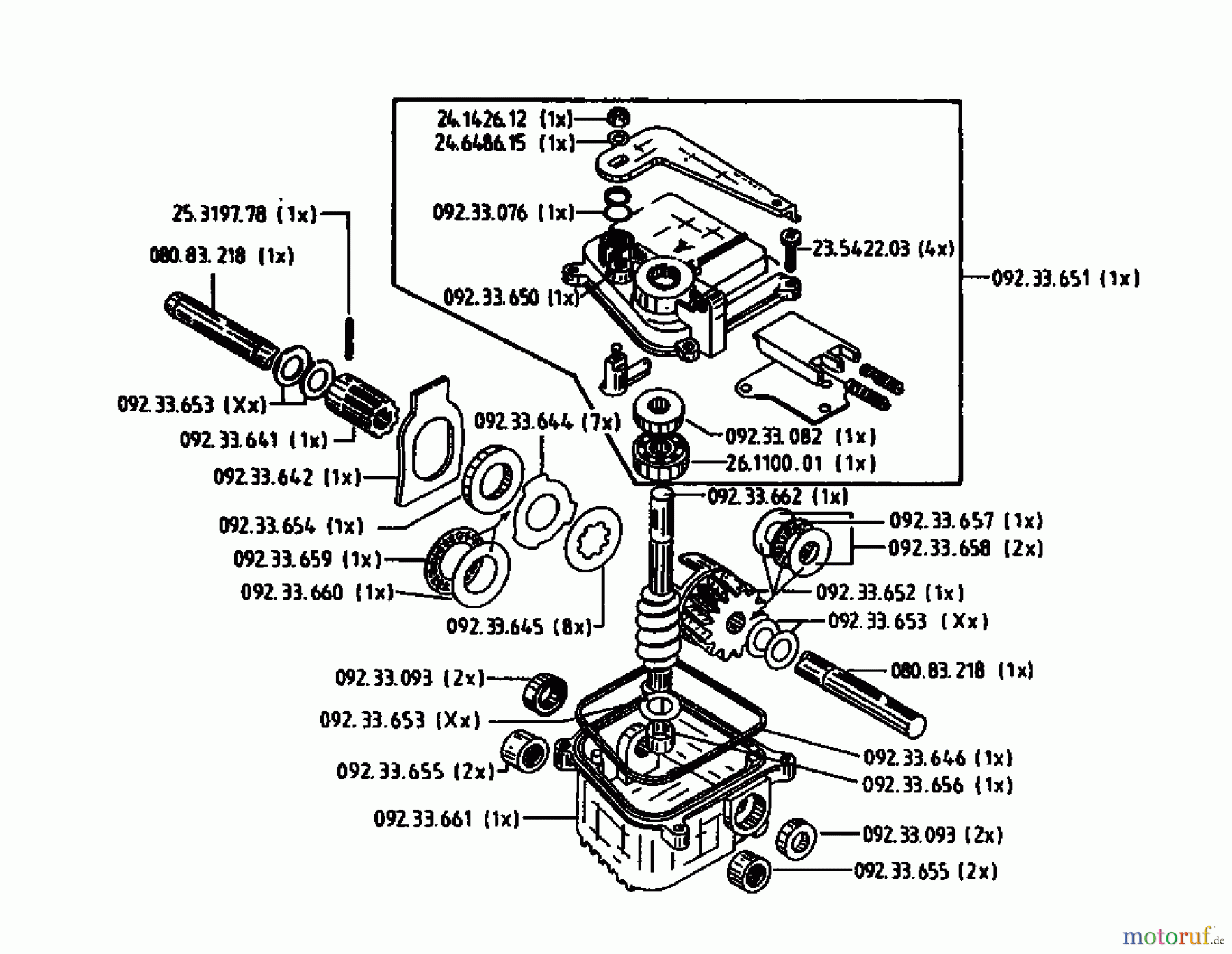  Gutbrod Balkenmäher BM 700 07510.04  (1994) Getriebe