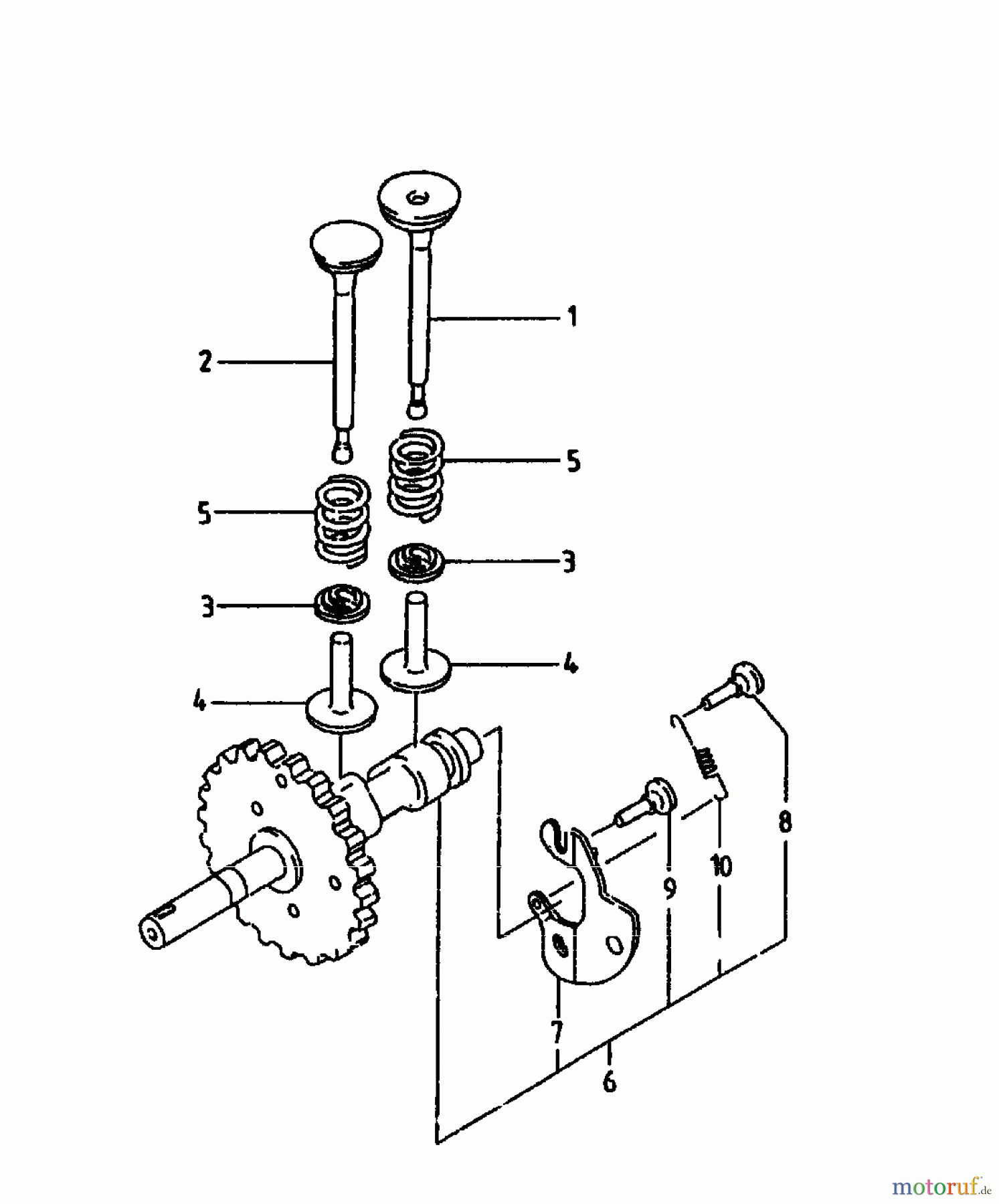 Gutbrod Motorhacken MB 62-52 KA 07518.03 (1994) Nockenwelle, Ventile
