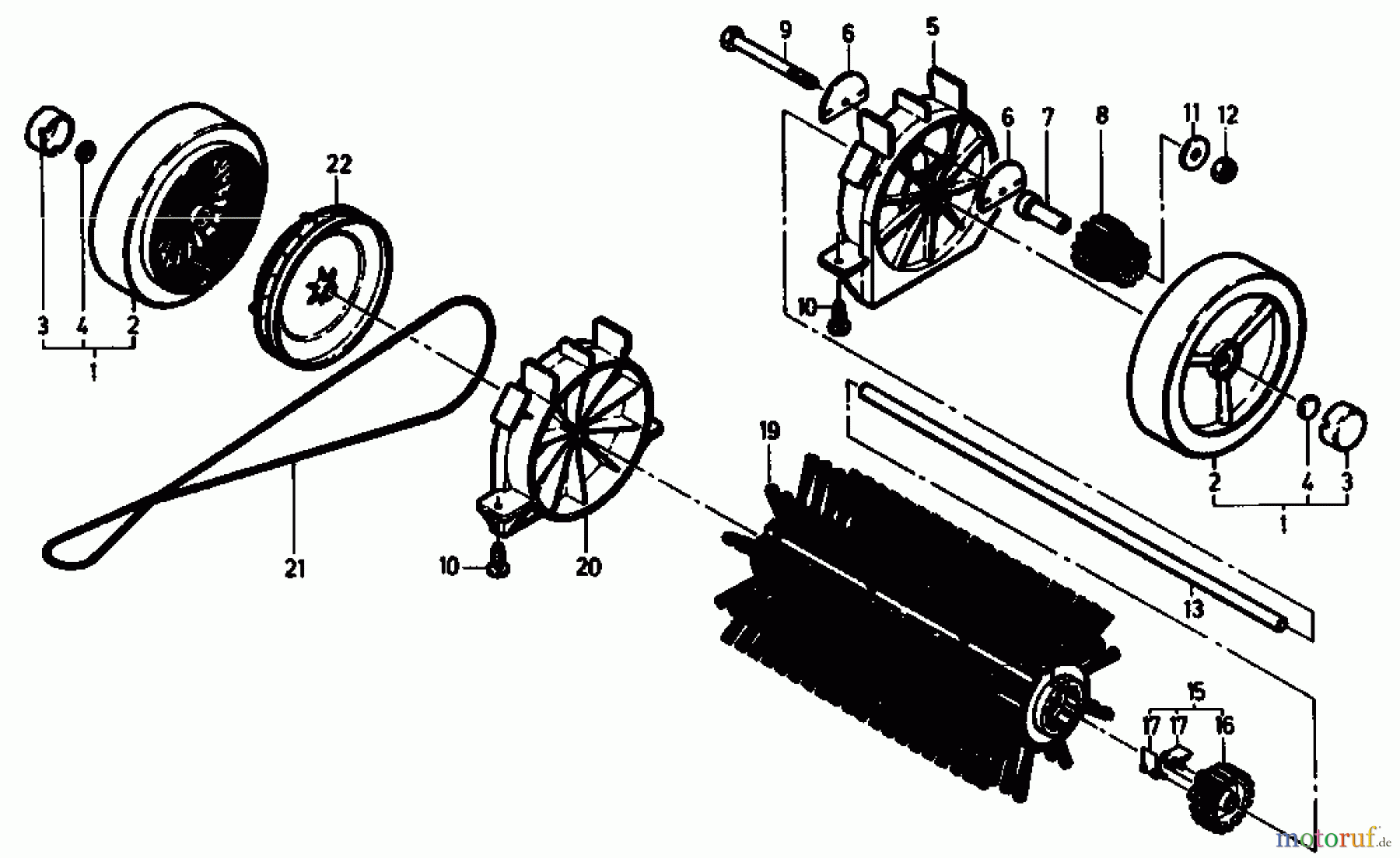 Gutbrod Handkehrmaschinen B 55 02067.04 (1994) Kehrwalze