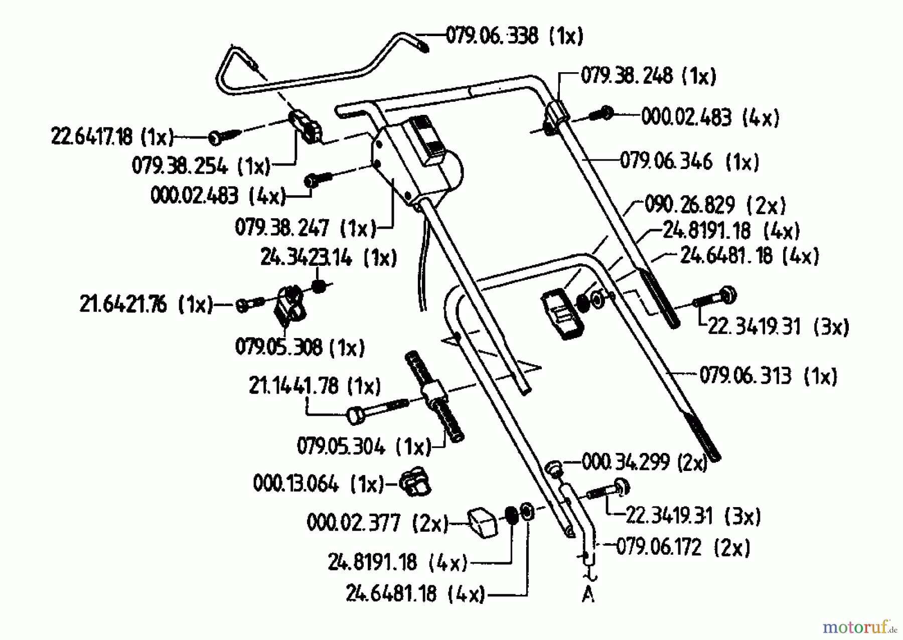  Golf Elektromäher 232 HE 02823.01  (1994) Holm