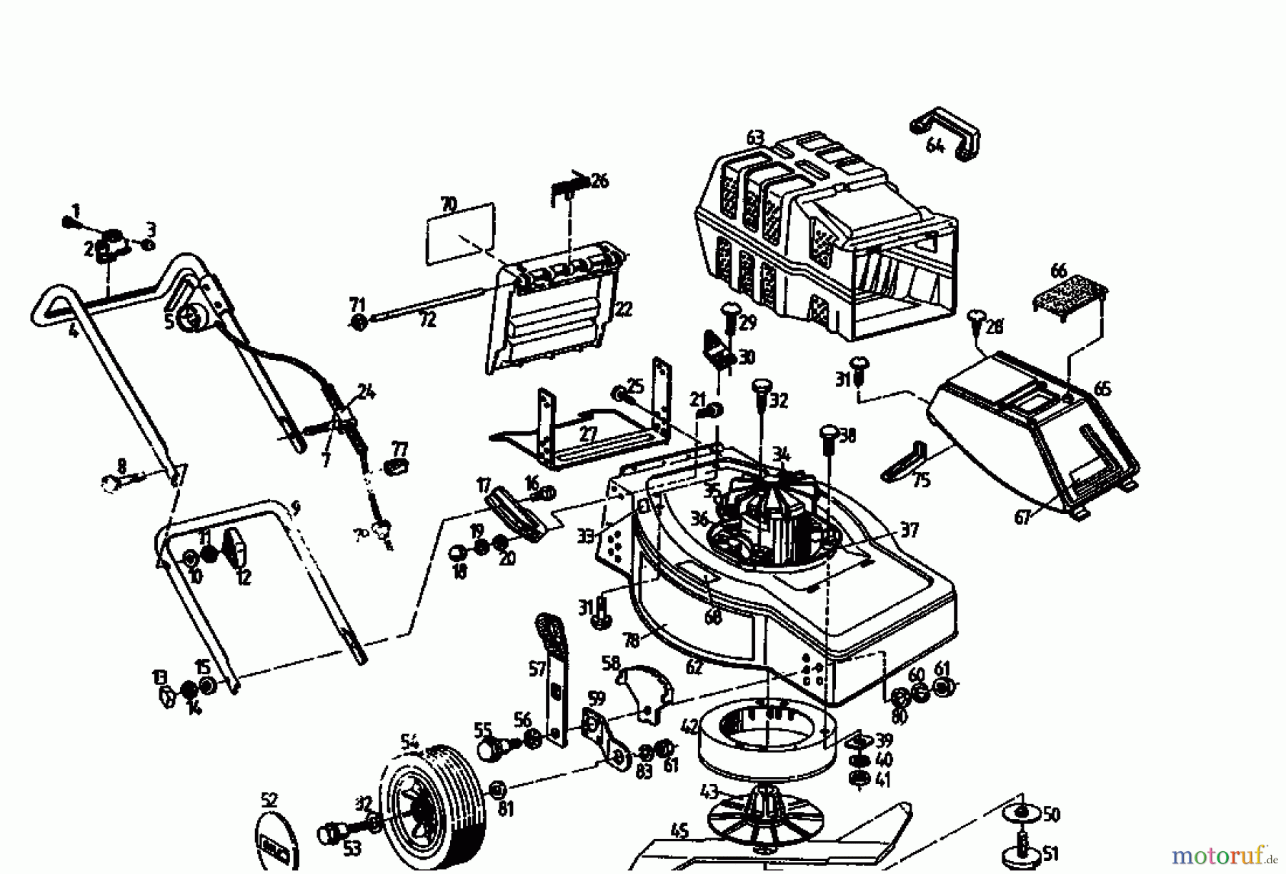  Golf Elektromäher 445 HLE 02841.08  (1994) Grundgerät