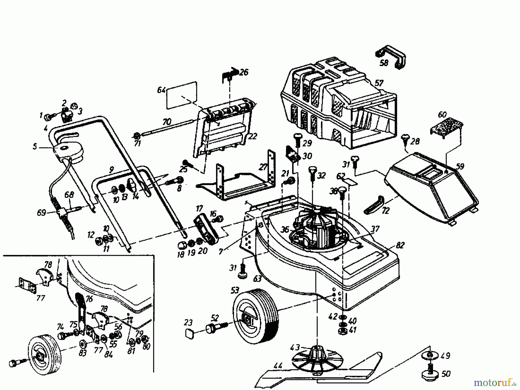  Diana Elektromäher 45 E 02881.08  (1994) Grundgerät