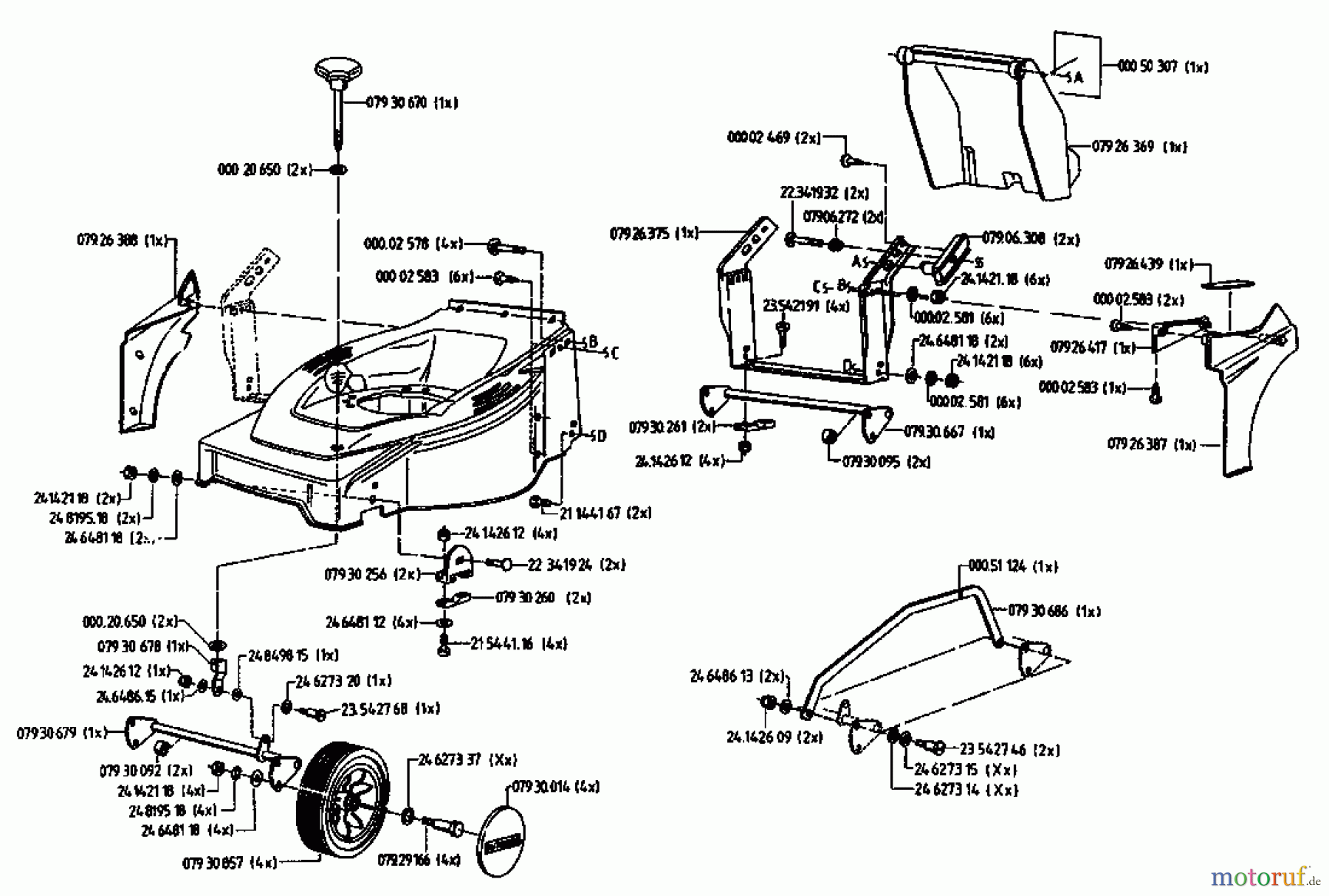 Gutbrod Motormäher HB 48 L 02814.01 (1994) Grundgerät