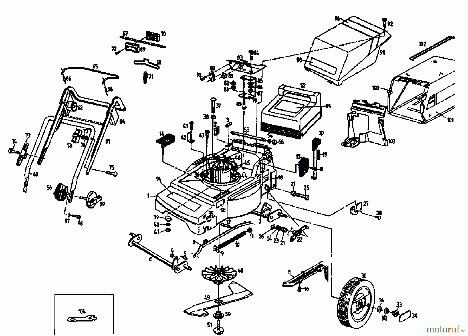 Gutbrod Elektromäher MHE 400 04019.01 (1994) Grundgerät