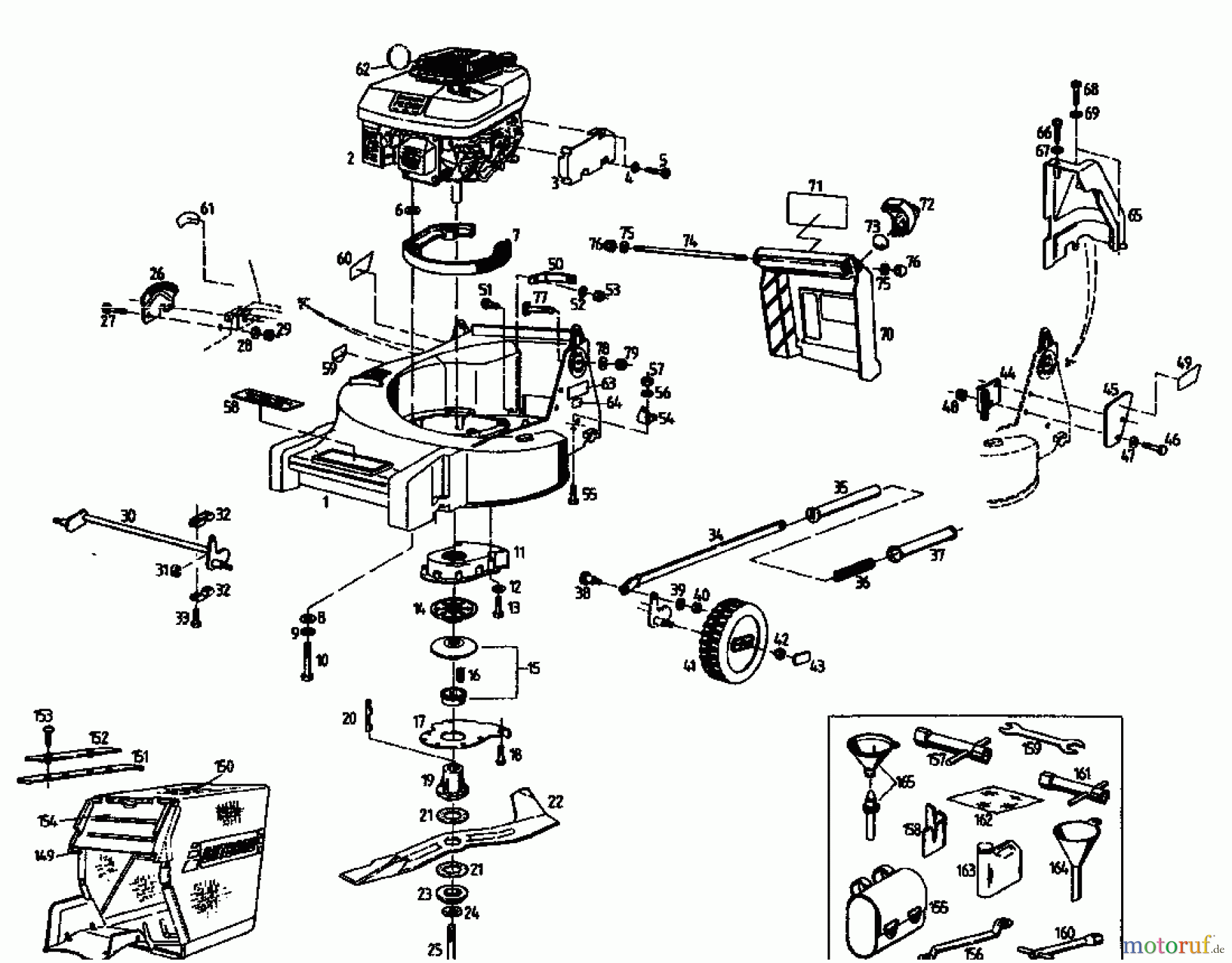 Gutbrod Motormäher mit Antrieb MH 454 RV 04024.04  (1995) Grundgerät