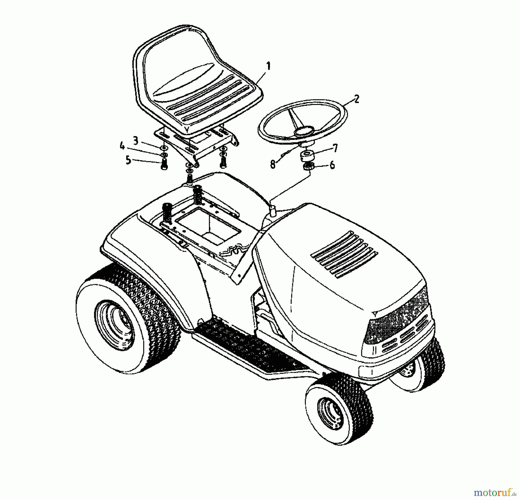 Gutbrod Rasentraktoren RSB 80-12 00097.07 (1995) Lenkrad, Sitz