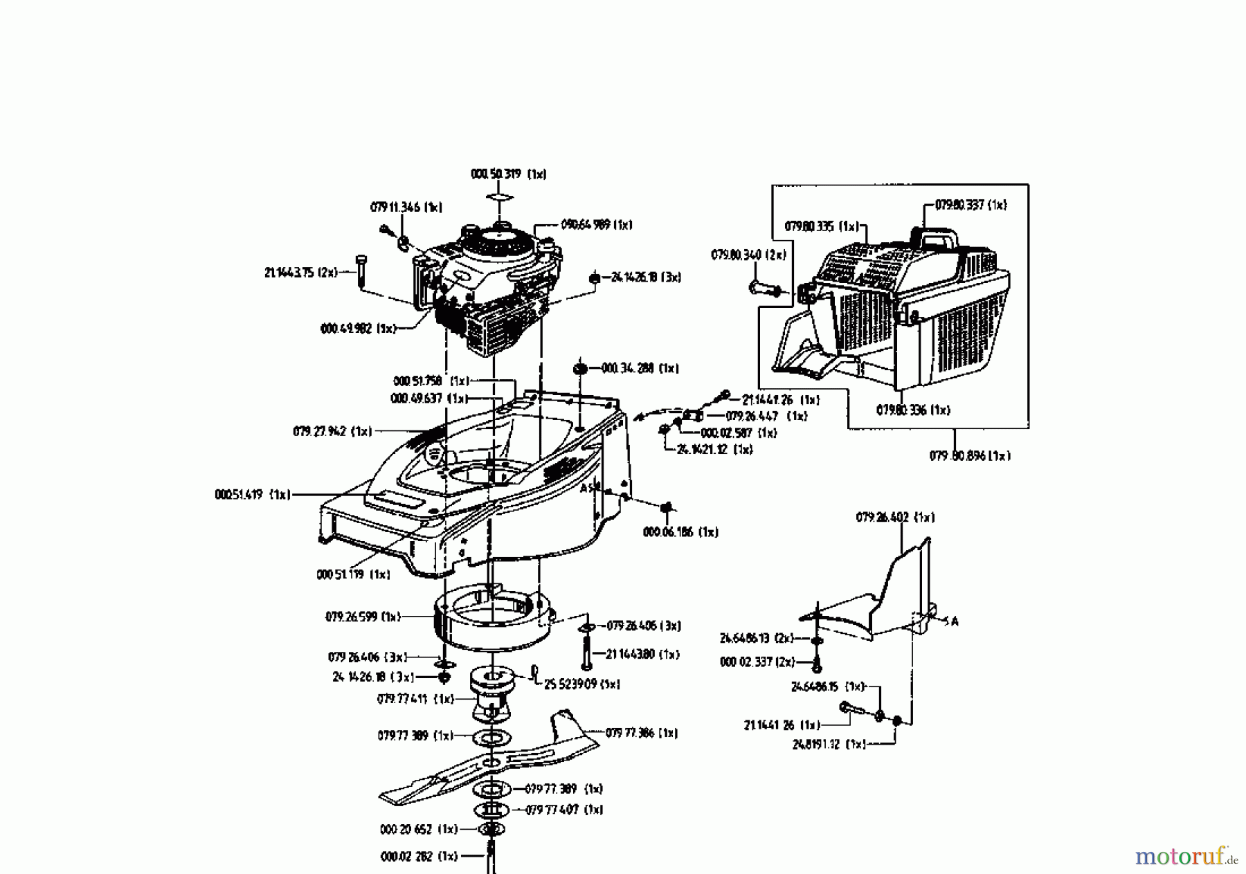 Gutbrod Motormäher mit Antrieb HB 48 RL 02815.04 (1995) Grundgerät