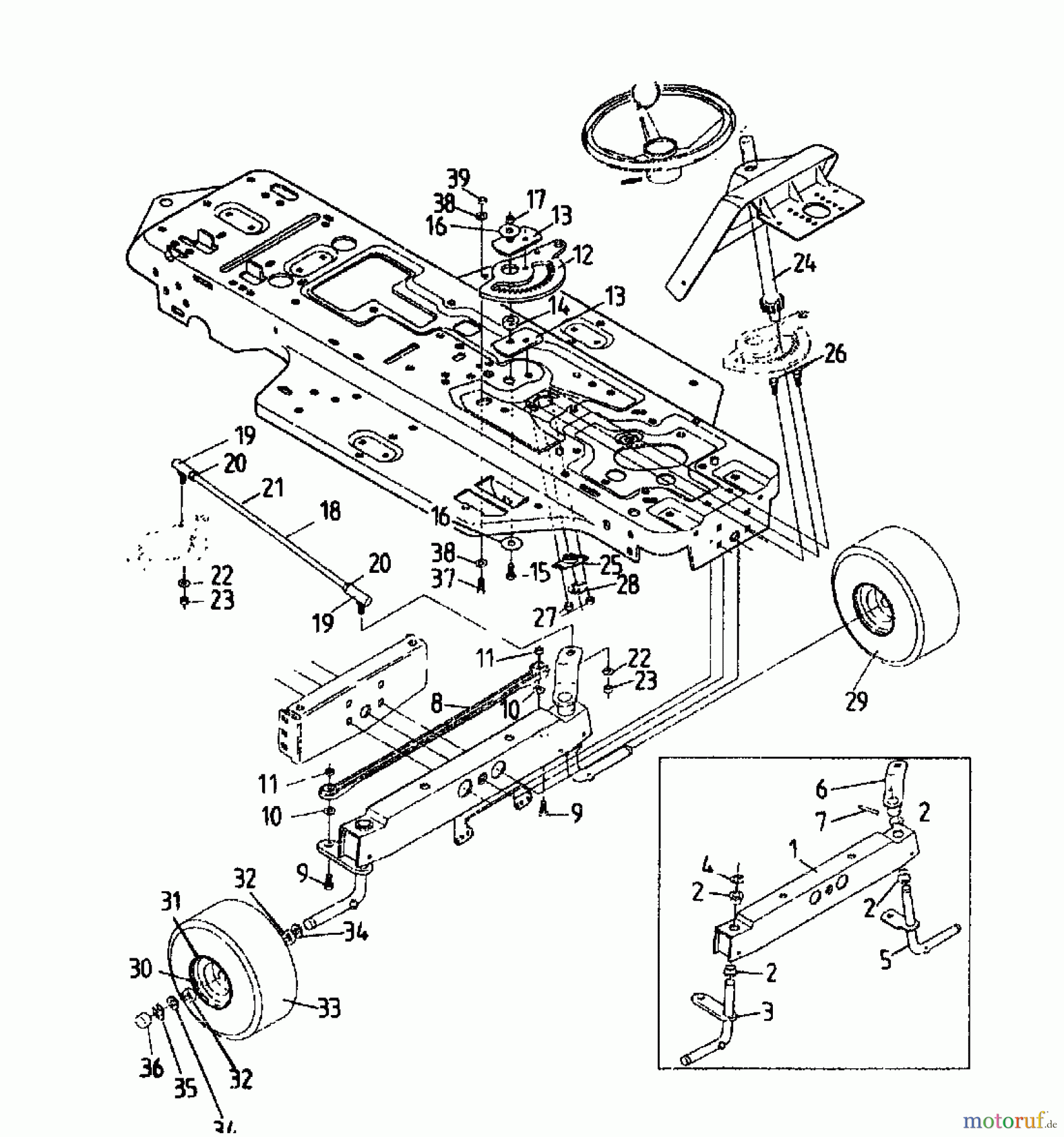Gutbrod Rasentraktoren RSB 80-12 00097.07  (1995) Vorderachse