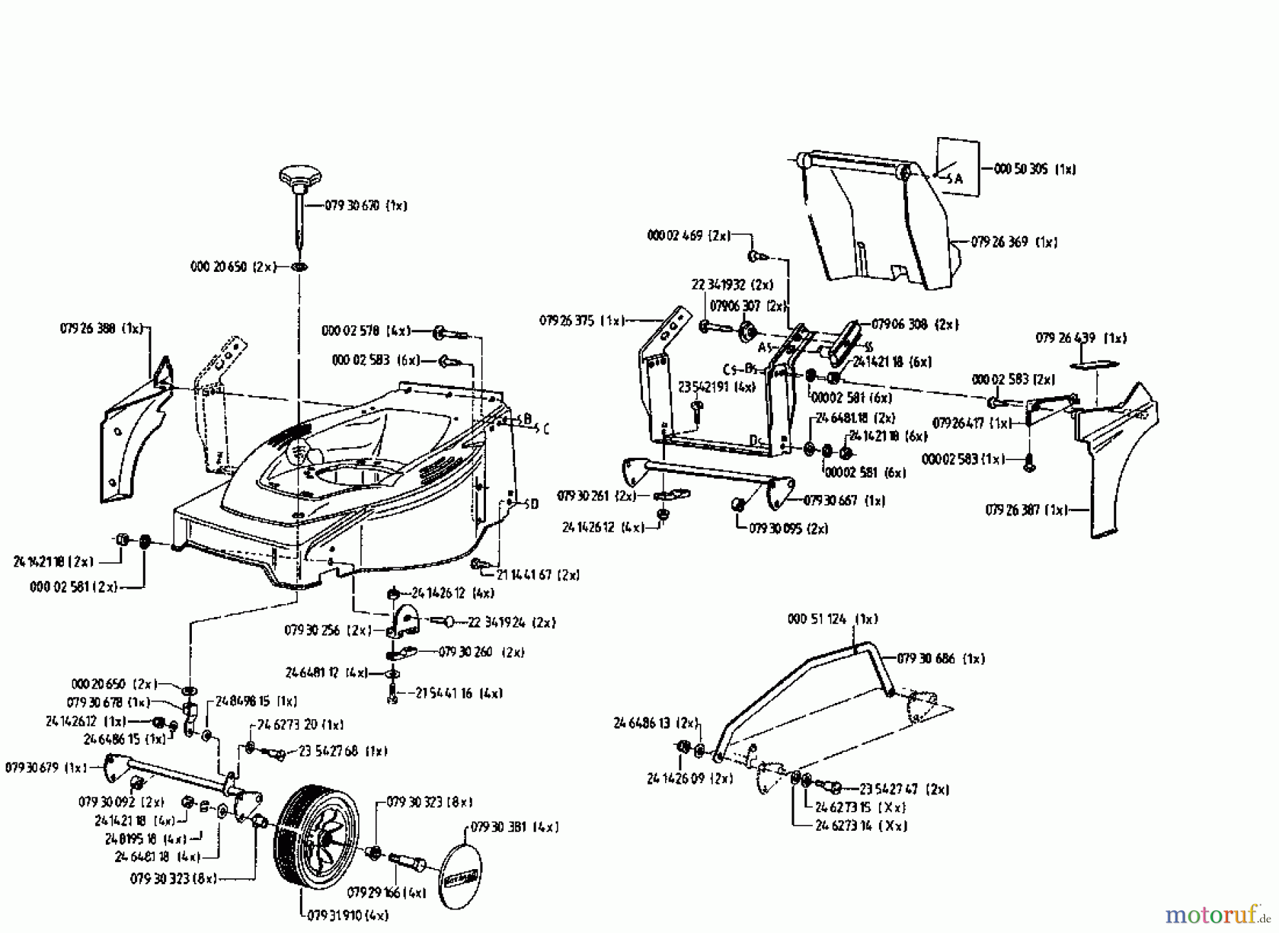 Gutbrod Elektromäher HE 48 L 02817.03 (1995) Grundgerät