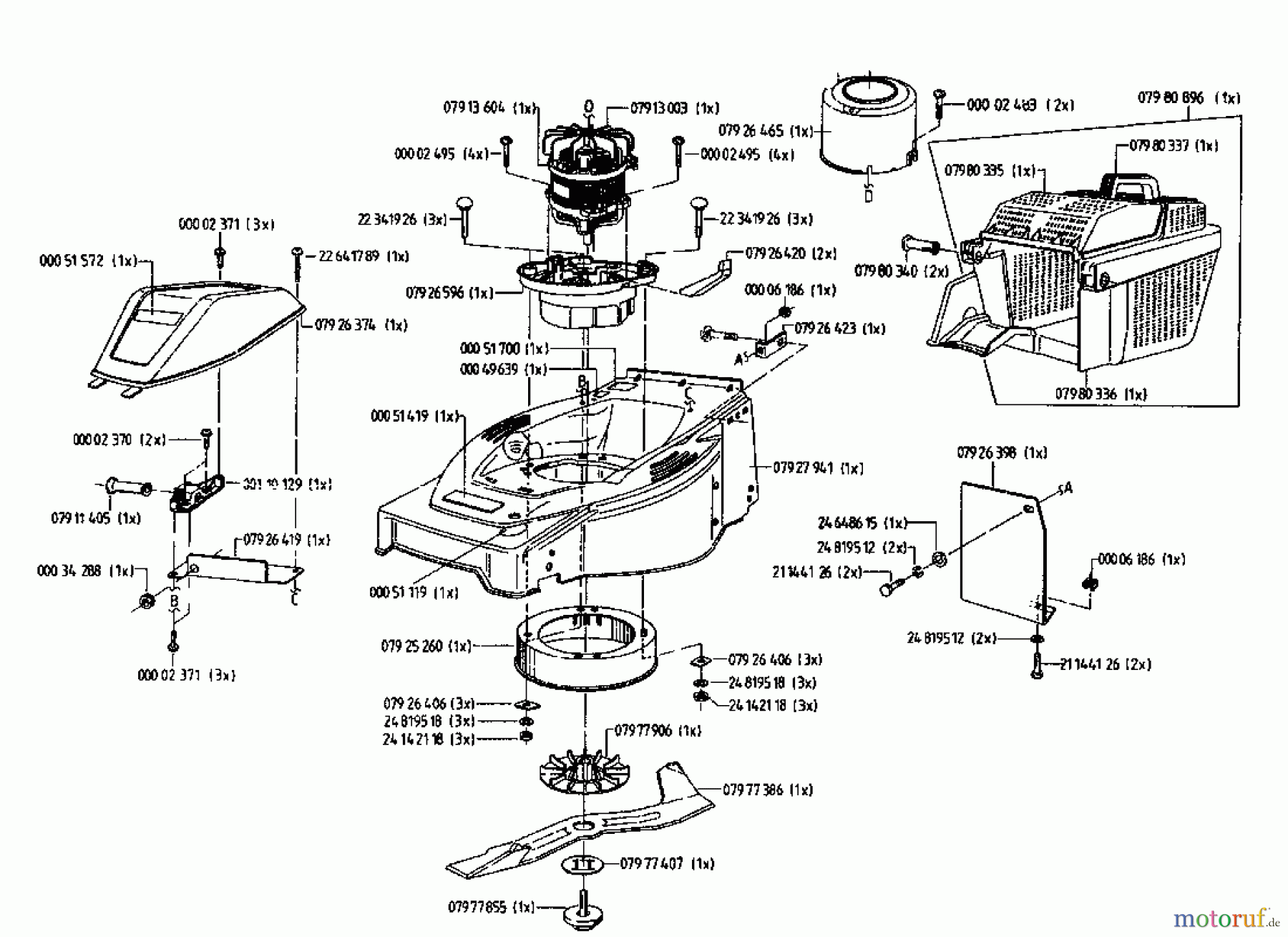 Gutbrod Elektromäher HE 48 L 02817.03 (1995) Grundgerät