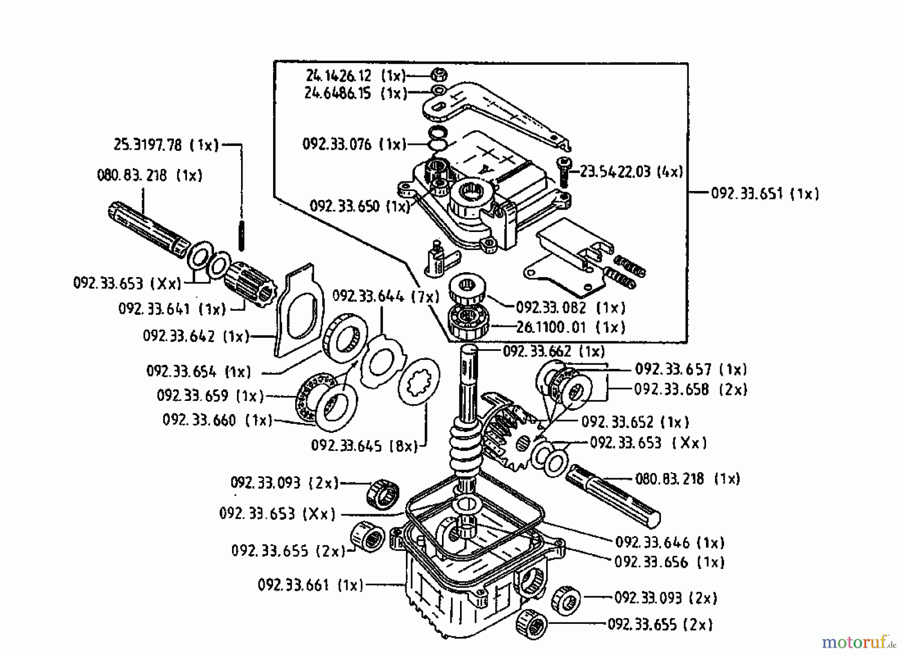 Gutbrod Balkenmäher BM 700 07510.04 (1995) Getriebe