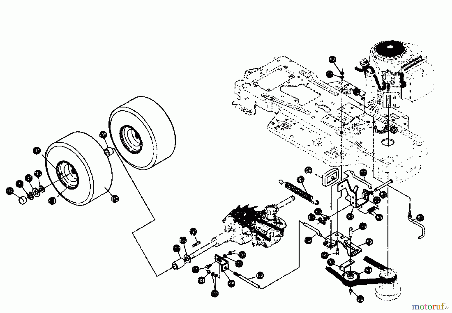Gutbrod Rasentraktoren RSB 110-16 H 00097.02  (1995) Fahrantrieb, Räder