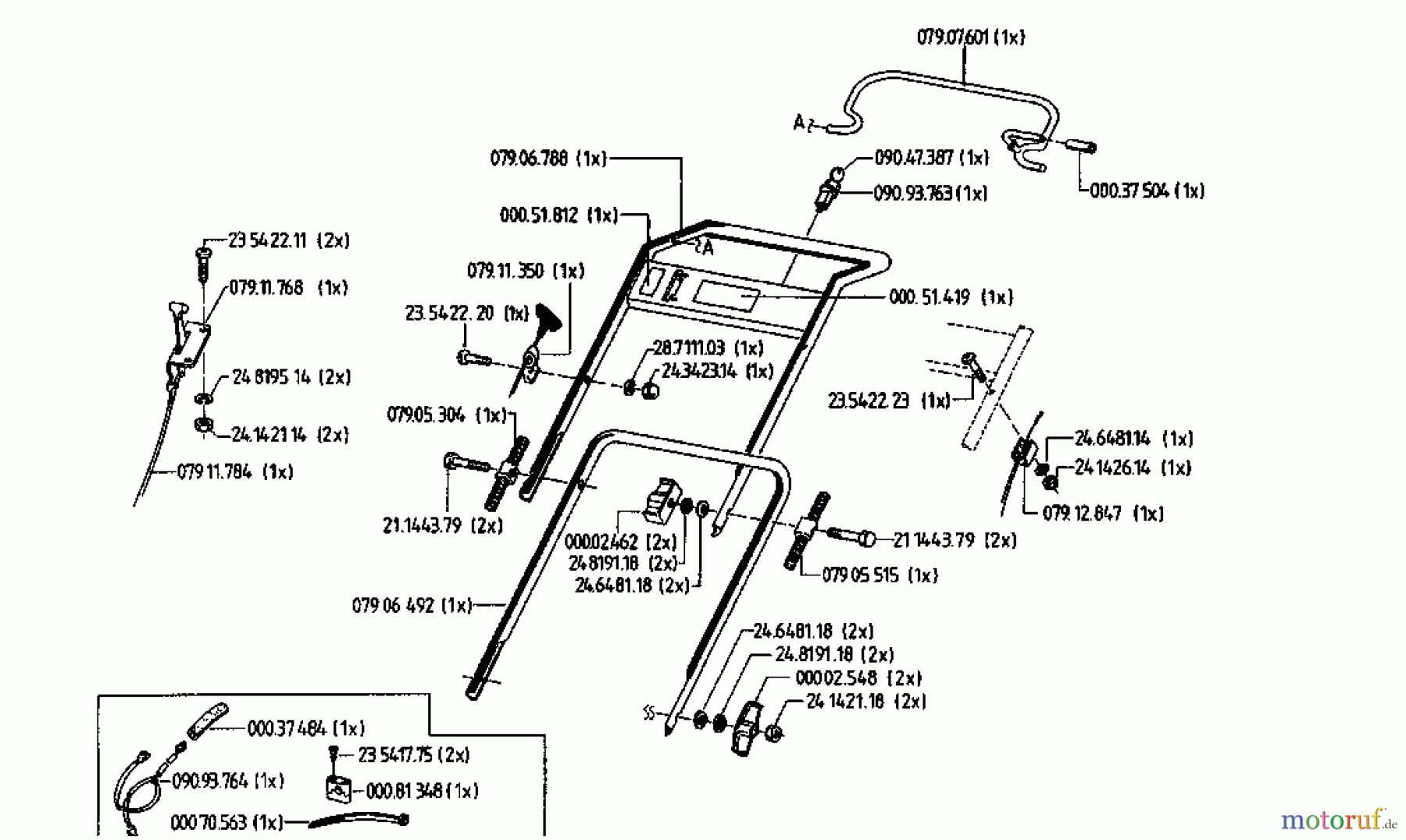  Gutbrod Motormäher HB 42 LE 04028.03  (1995) Holm